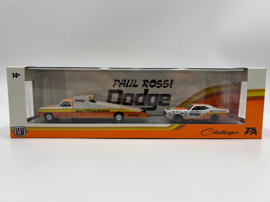 2025 M2 Machines Auto Haulers 1974 Dodge D300 Truck & 1970 Dodge Challenger T/A Paul Rossi S44