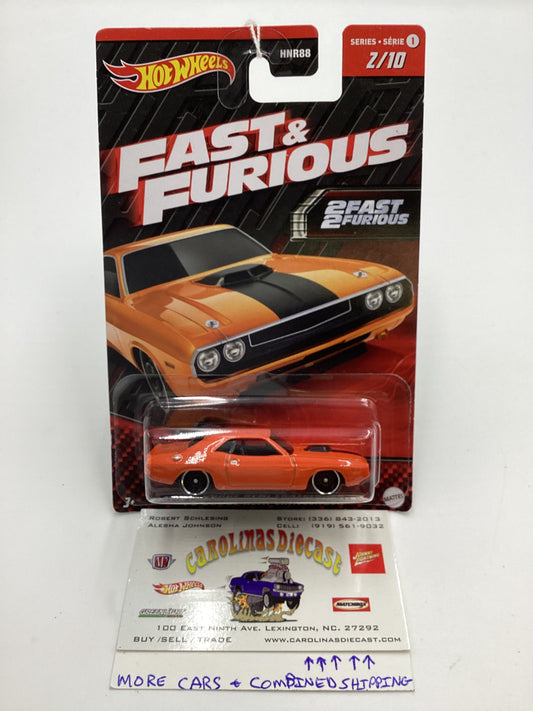 2023 Hot Wheels Fast and Furious Series 1 #2 70 Dodge Hemi Challenger Orange 71B