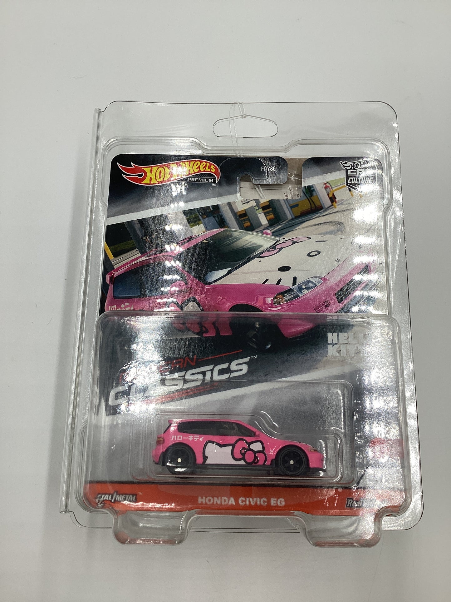 Hot Wheels Car Culture Modern Classics #1 Honda Civic EG Hello Kitty with protector