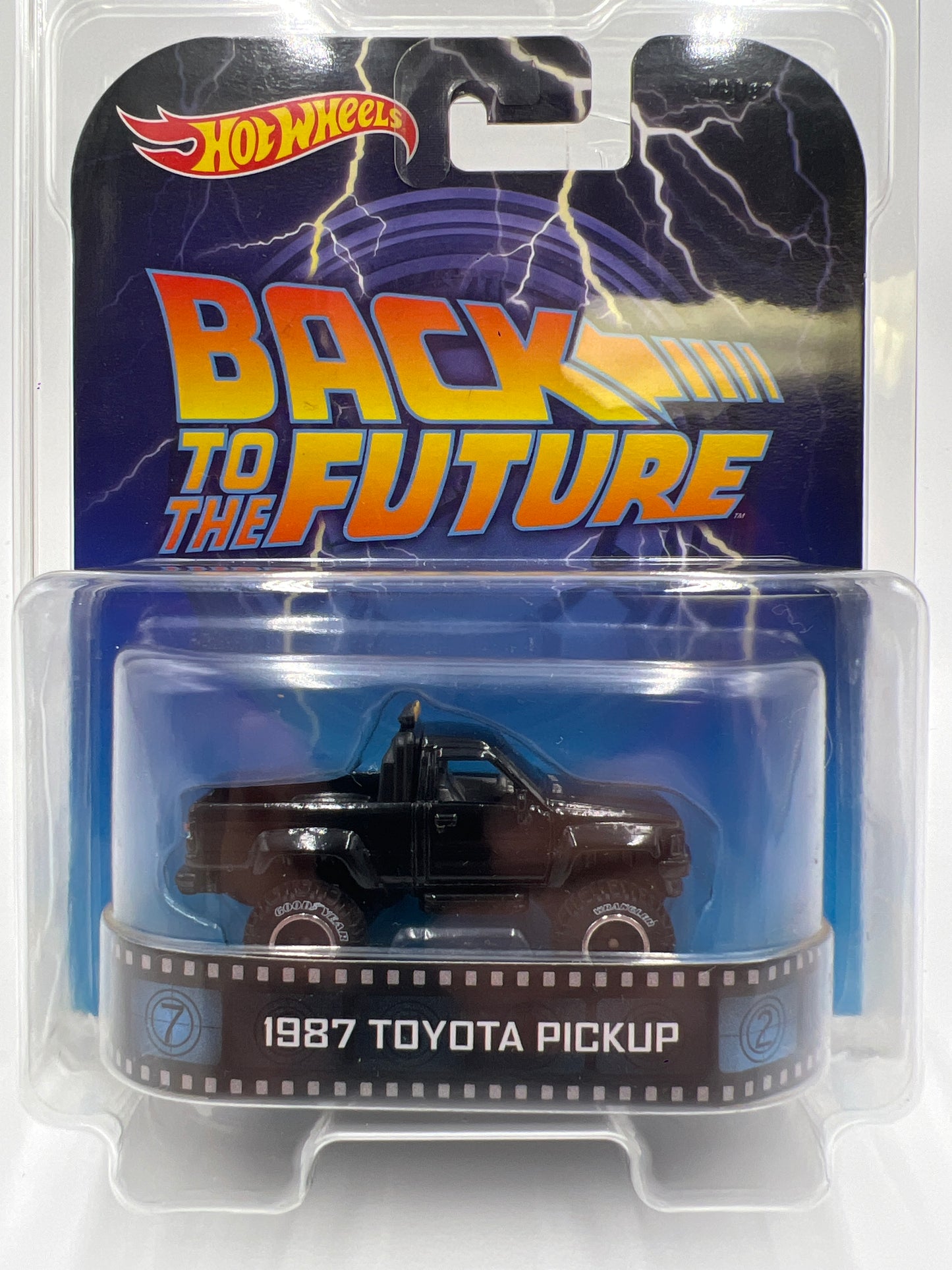 Hot Wheels Retro Entertainment Back To The Future 1987 Toyota Pickup Black W/Protector