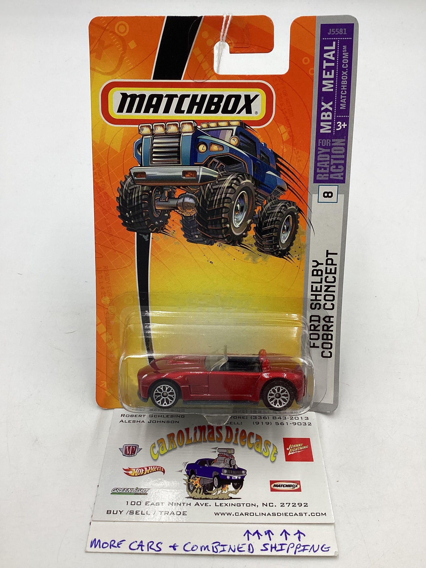 Matchbox #8 MBX Metal Ford Shelby Cobra Concept 31H