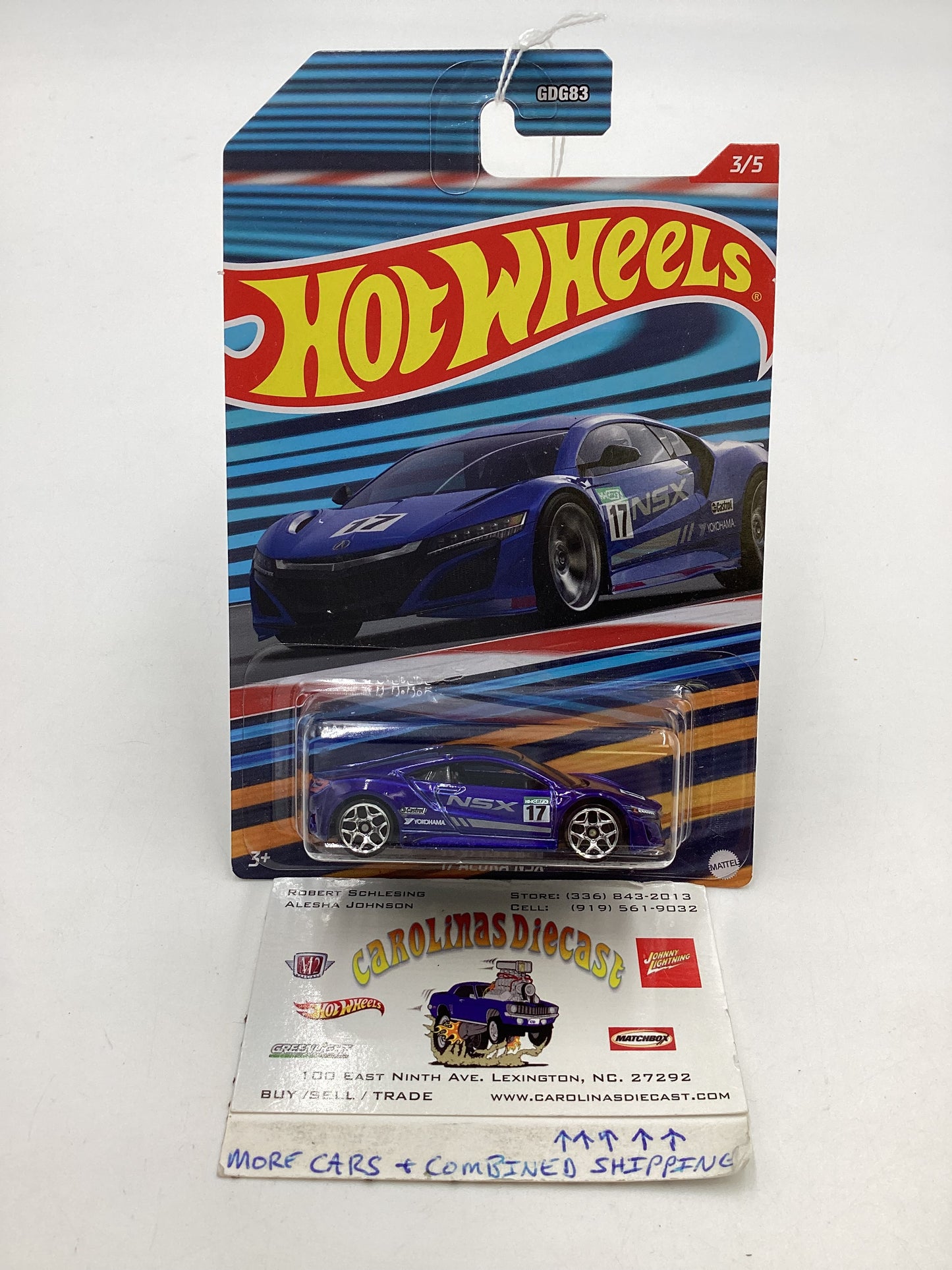 2022 Hot wheels 17 Acura NSX 3/5 Walmart exclusive 152G