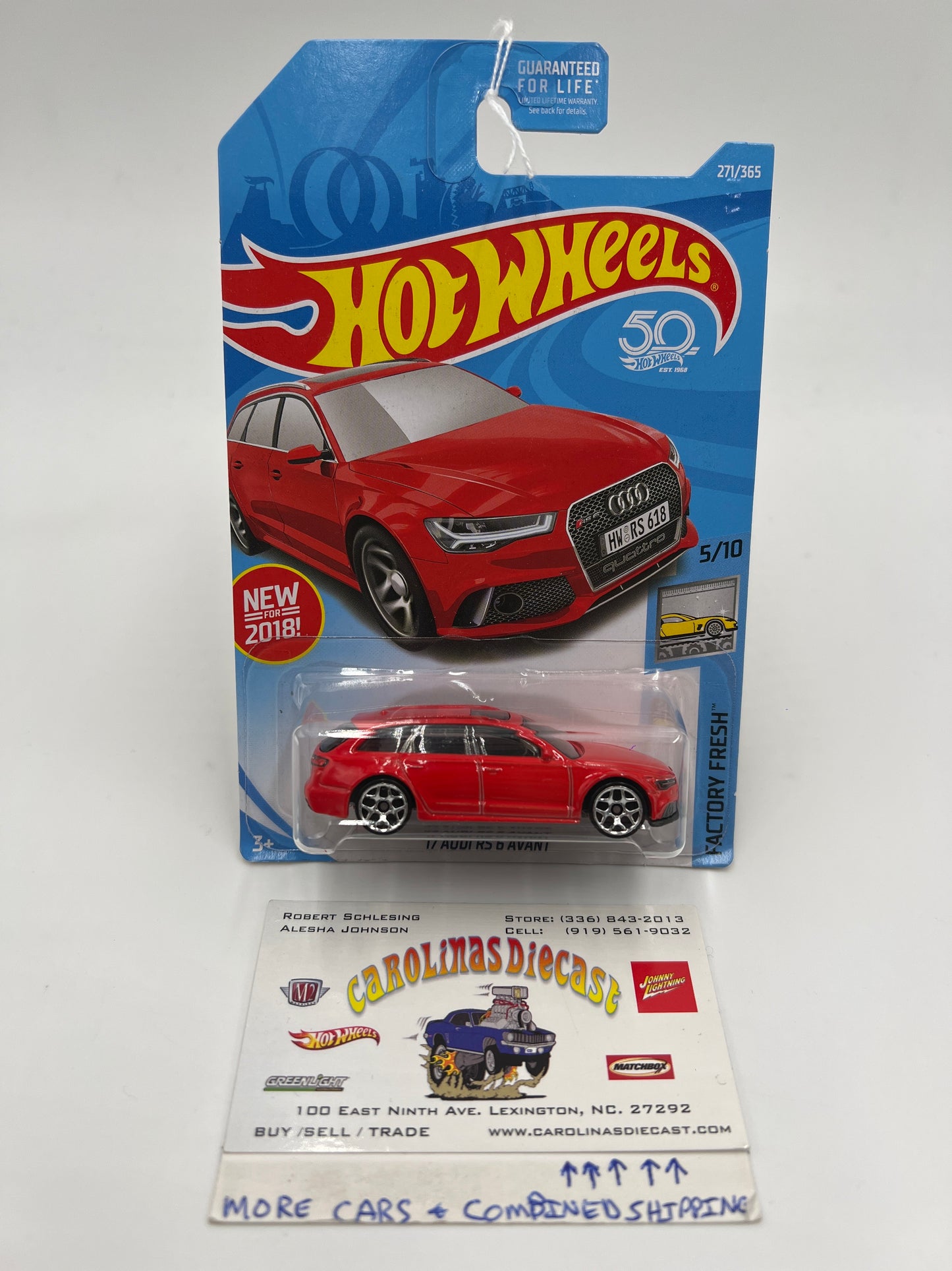 2018 Hot Wheels Factory Fresh #271 17 Audi RS 6 Avant Red 107G