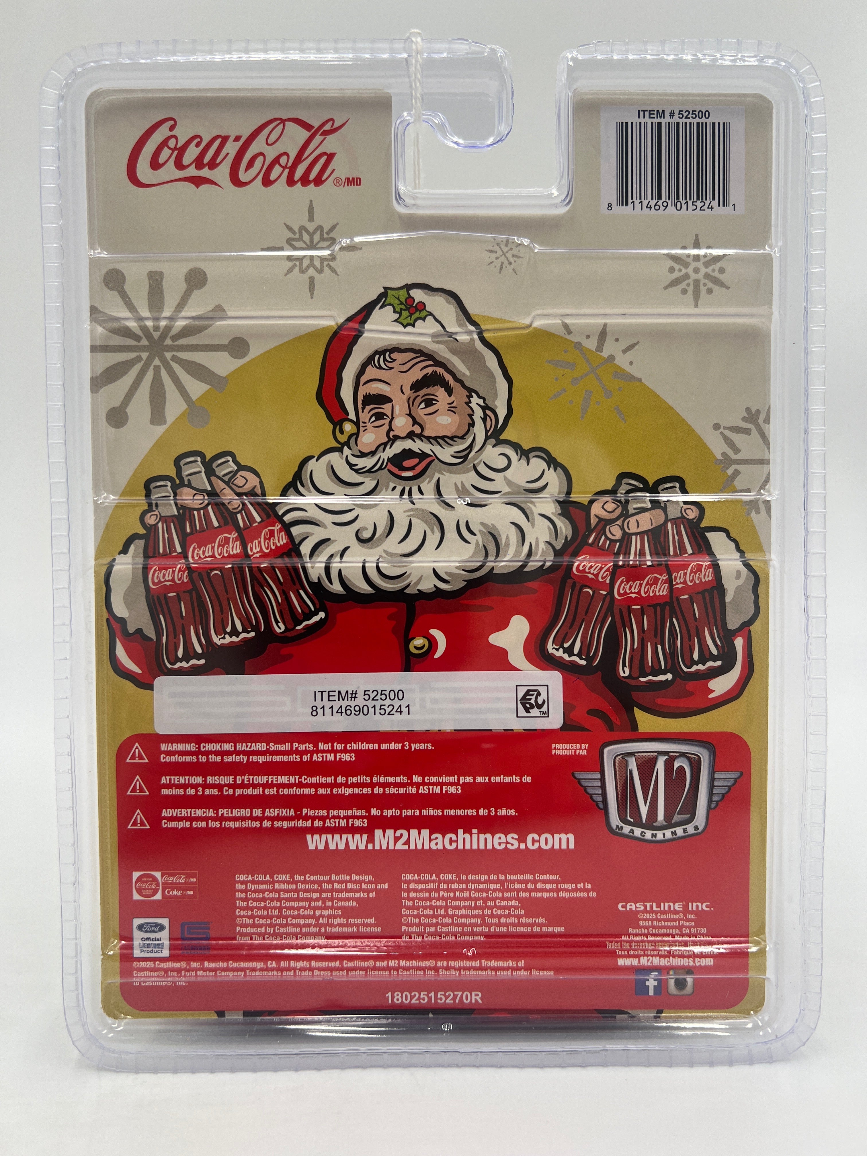 2025 M2 Machines Coca Cola Holidays 1965 Shelby 427 Cobra Blue