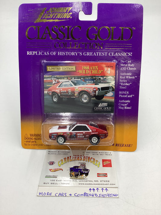 Johnny Lightning Classic Gold Collection #4 1968 AMX Wild Child Red White Lightning Chase VHTF