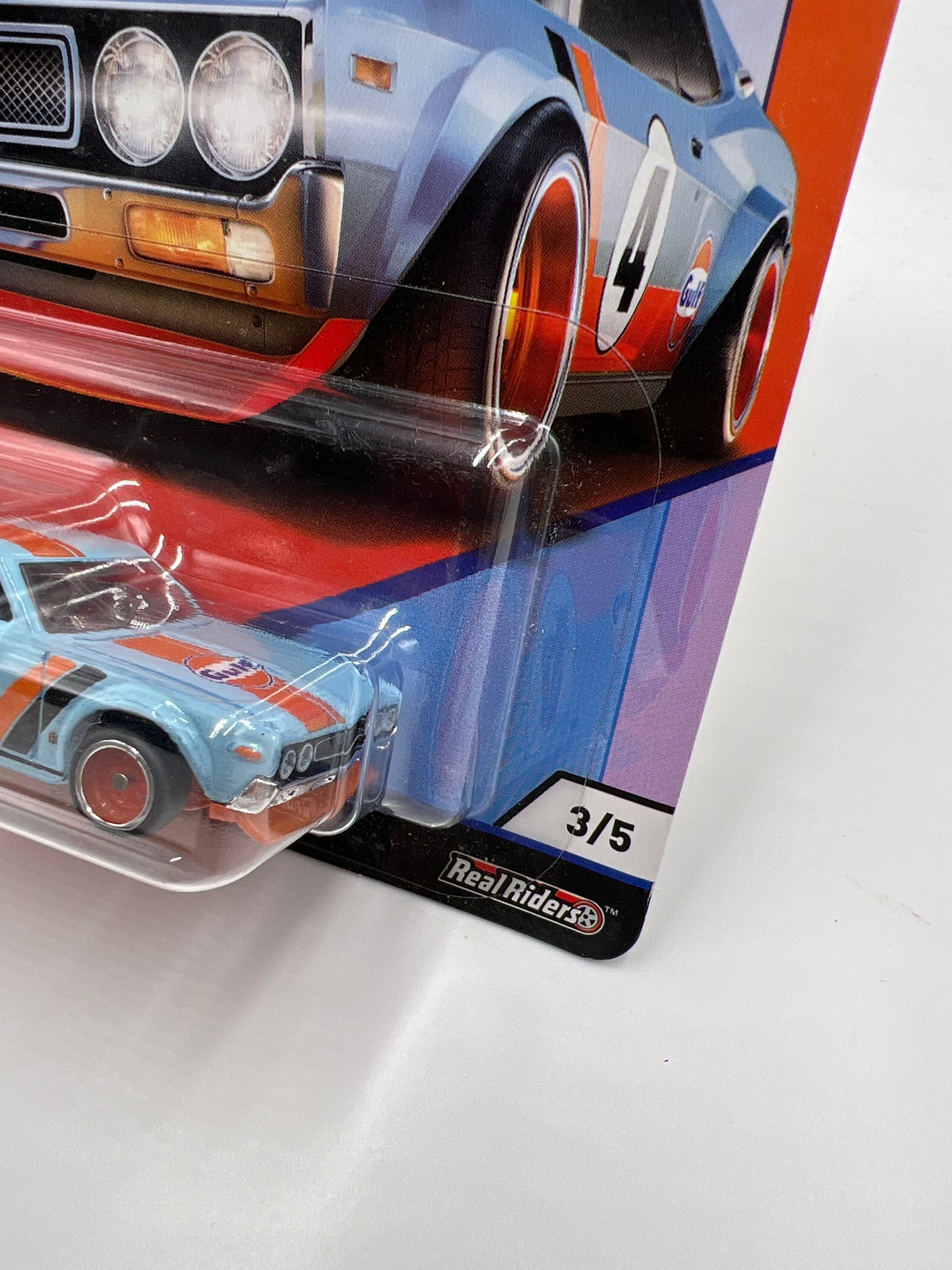 Hot Wheels Car Culture Gulf Series #3 Nissan Laurel 2000 SGX Light Blue Cracked Blister 242C
