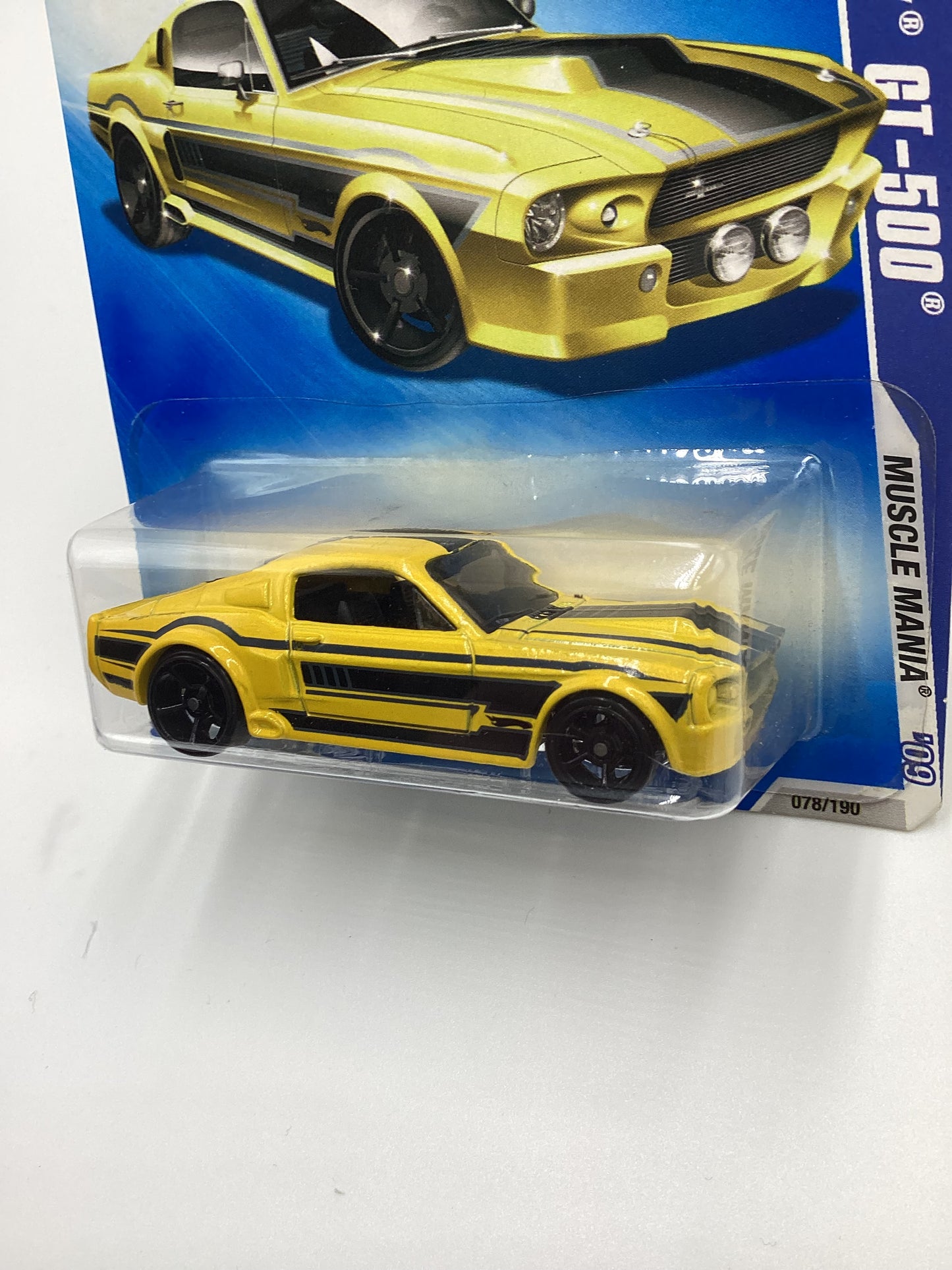 2009 Hot Wheels #078 67 Shelby GT-500 Yellow 23F