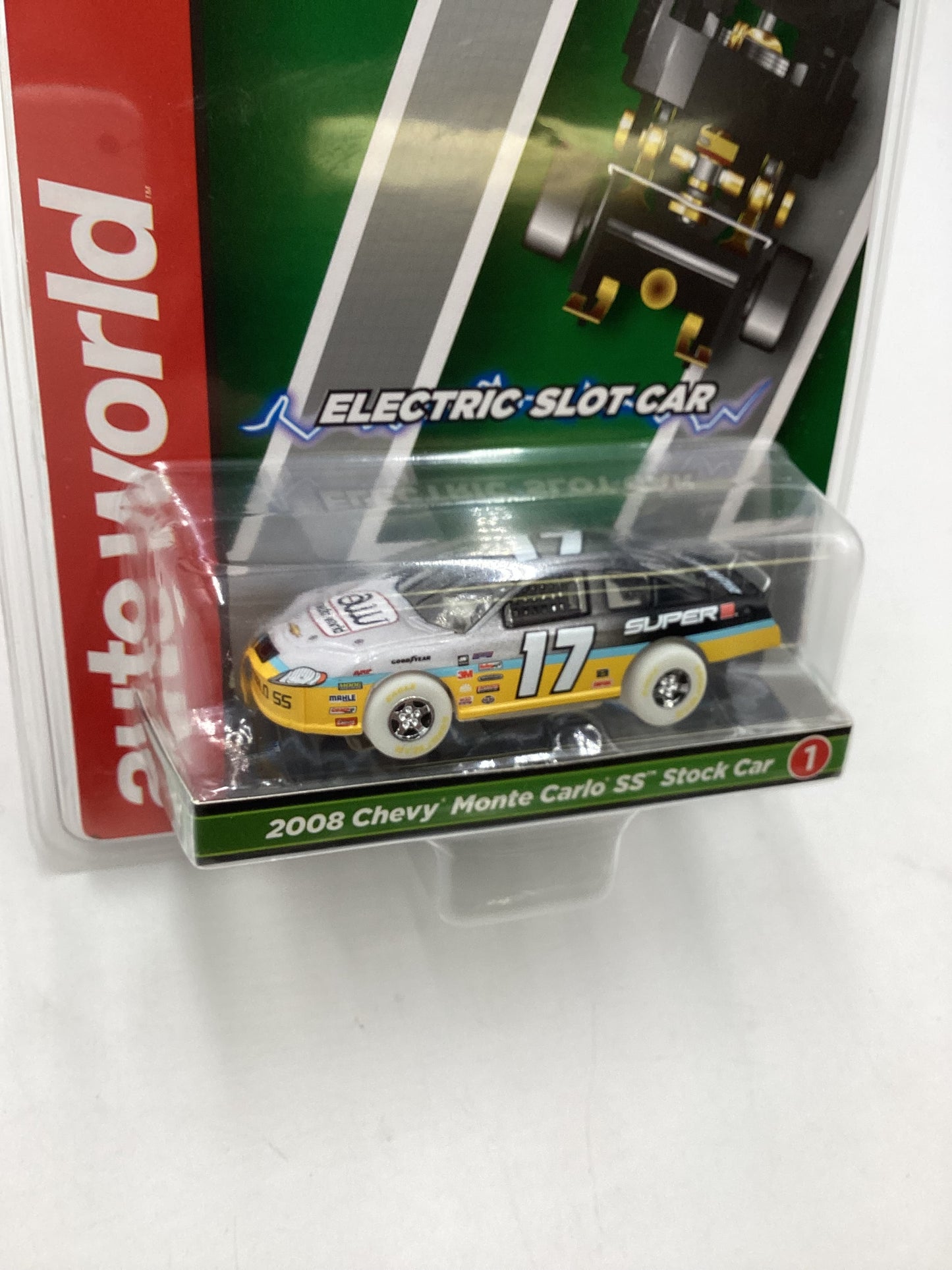 Auto world Super III electric slot car CHASE 2008 Chevy Monte Carlo SS Stock Car #1