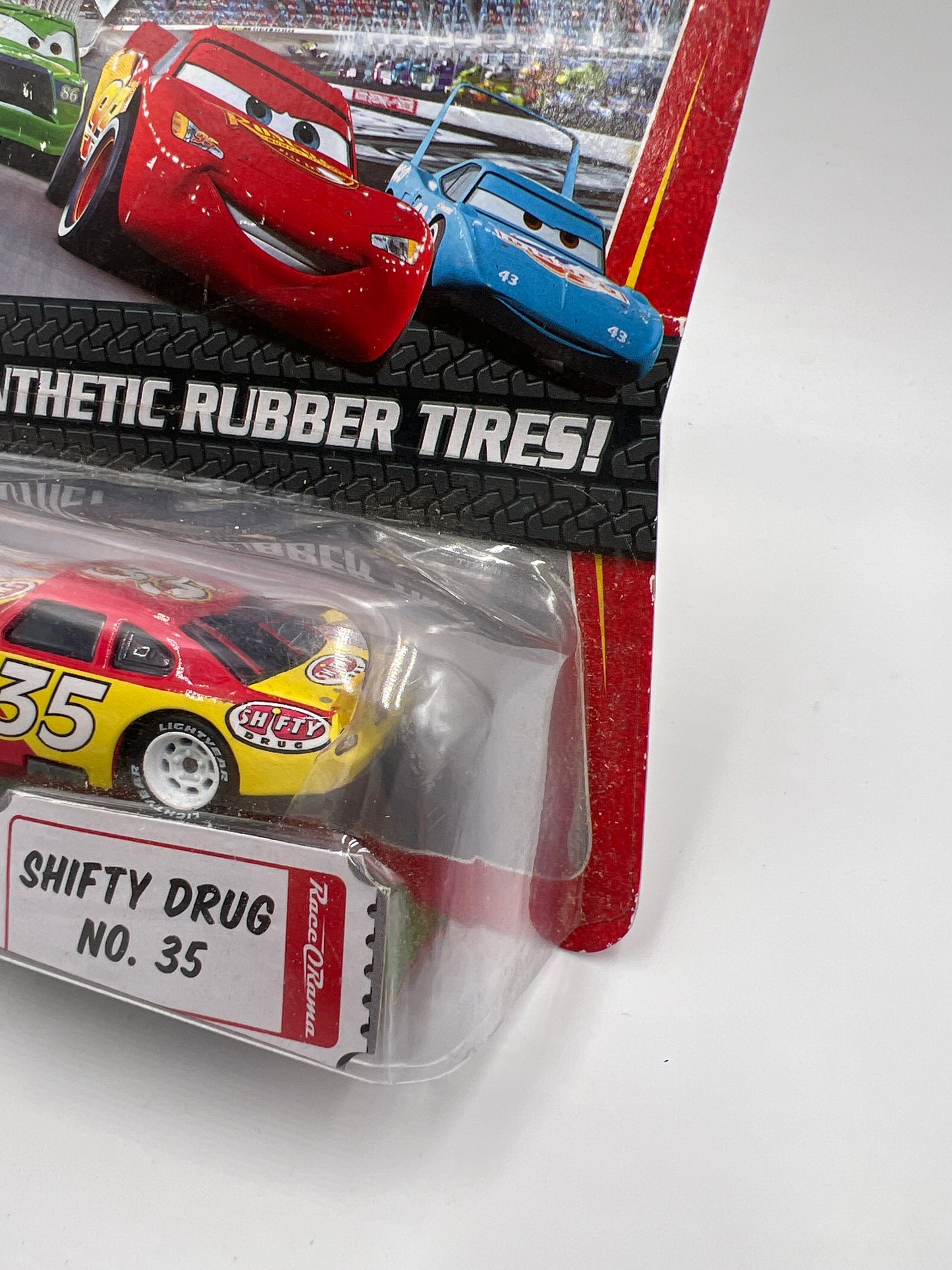 Disney Pixar The World Of Cars Rubber Tires Shifty Drug No 35 Bad Cards 139i