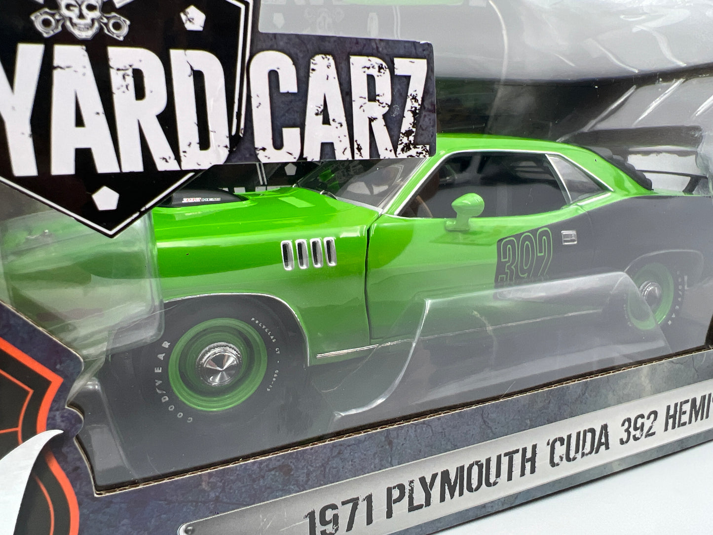 Highway 61 1:18 Scale Graveyard Carz 1971 Plymouth Cuda 392 Hemi Green SEMA 2016 VHTF