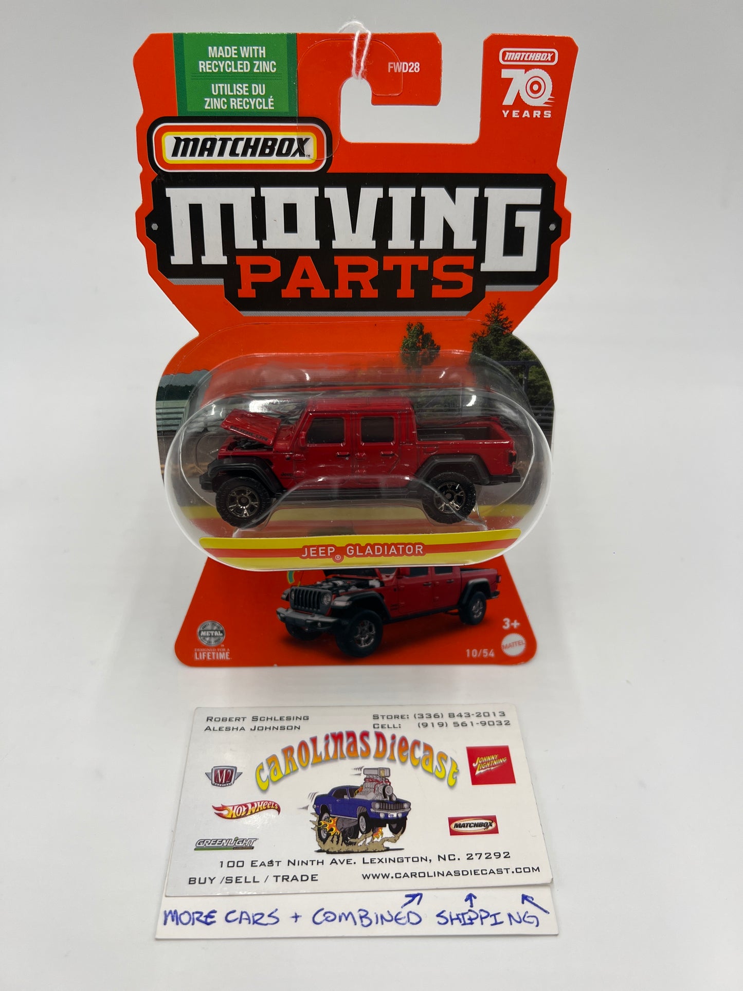 Matchbox Moving Parts #10 Jeep Gladiator Red 164F