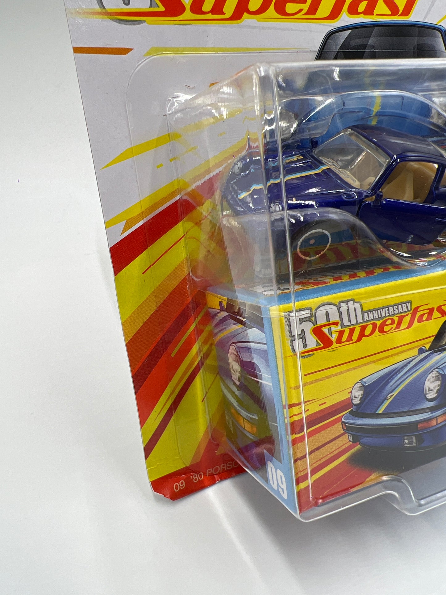 Matchbox 50th Anniversary Superfast #9 80 Porsche 911 Turbo Blue 172D