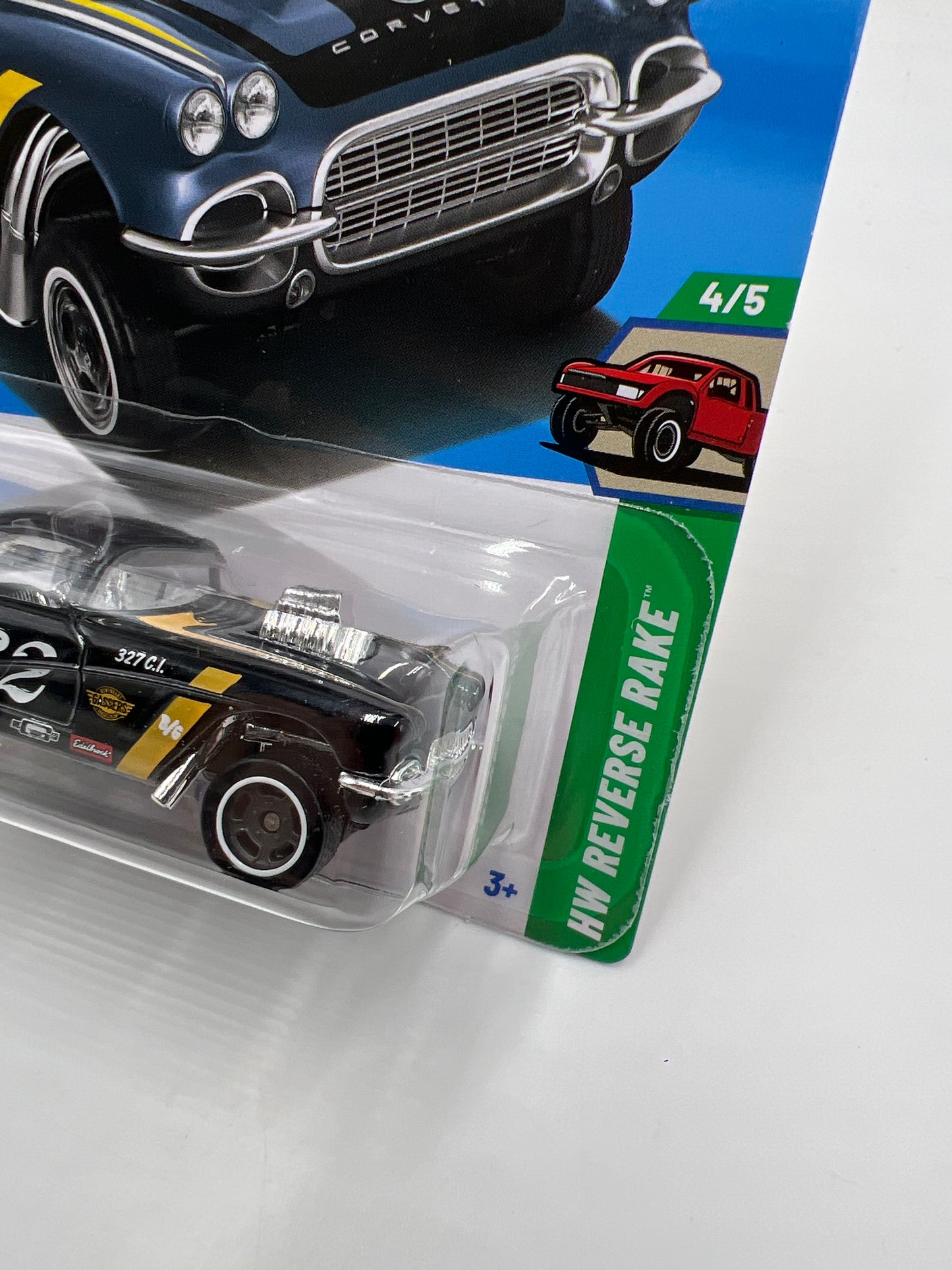 2025 Hot Wheels J Case Super Treasure Hunt #182 62 Corvette Gasser W/Protector