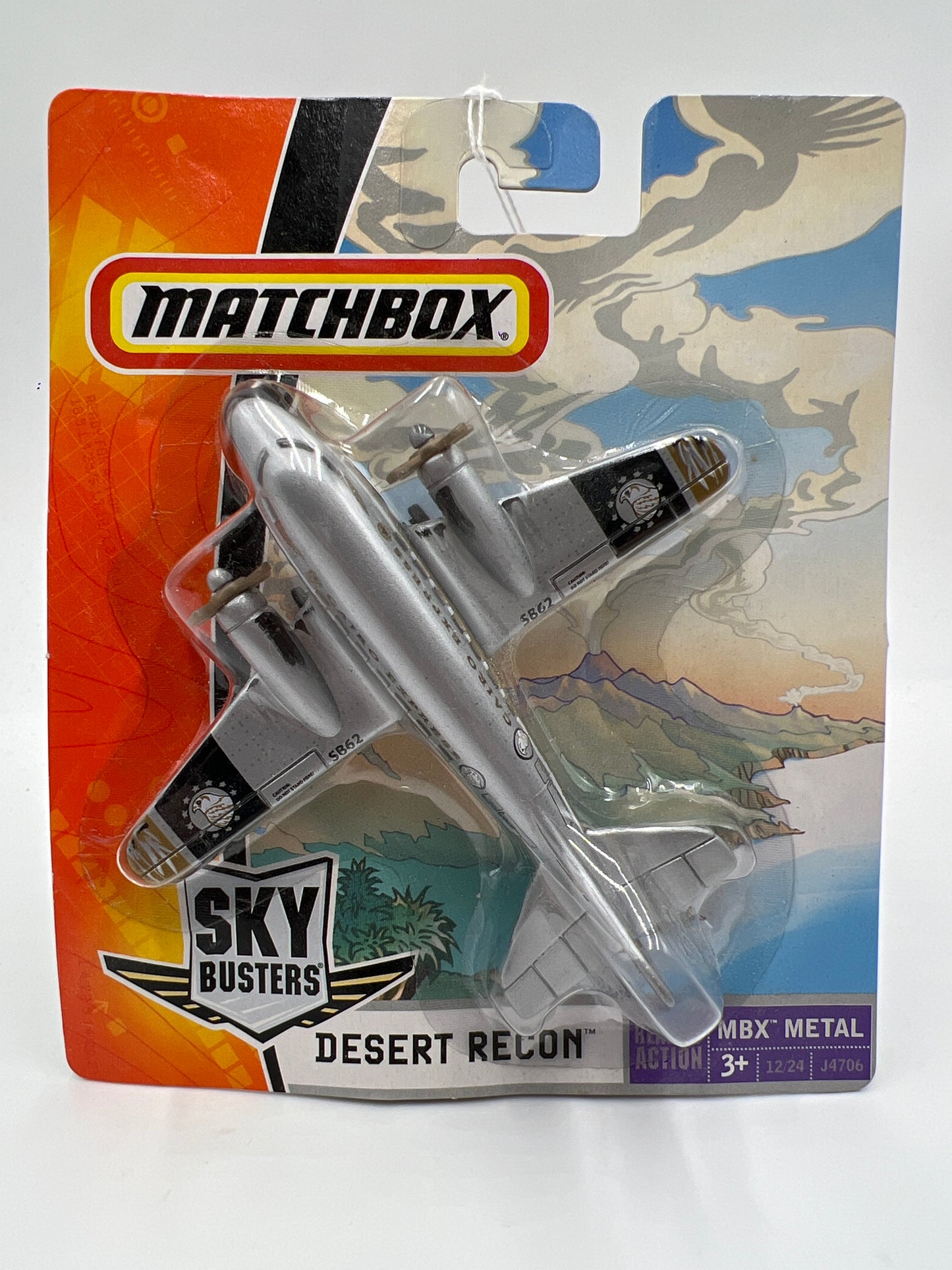 Matchbox Sky Busters MBX Metal #12 Desert Recon Silver