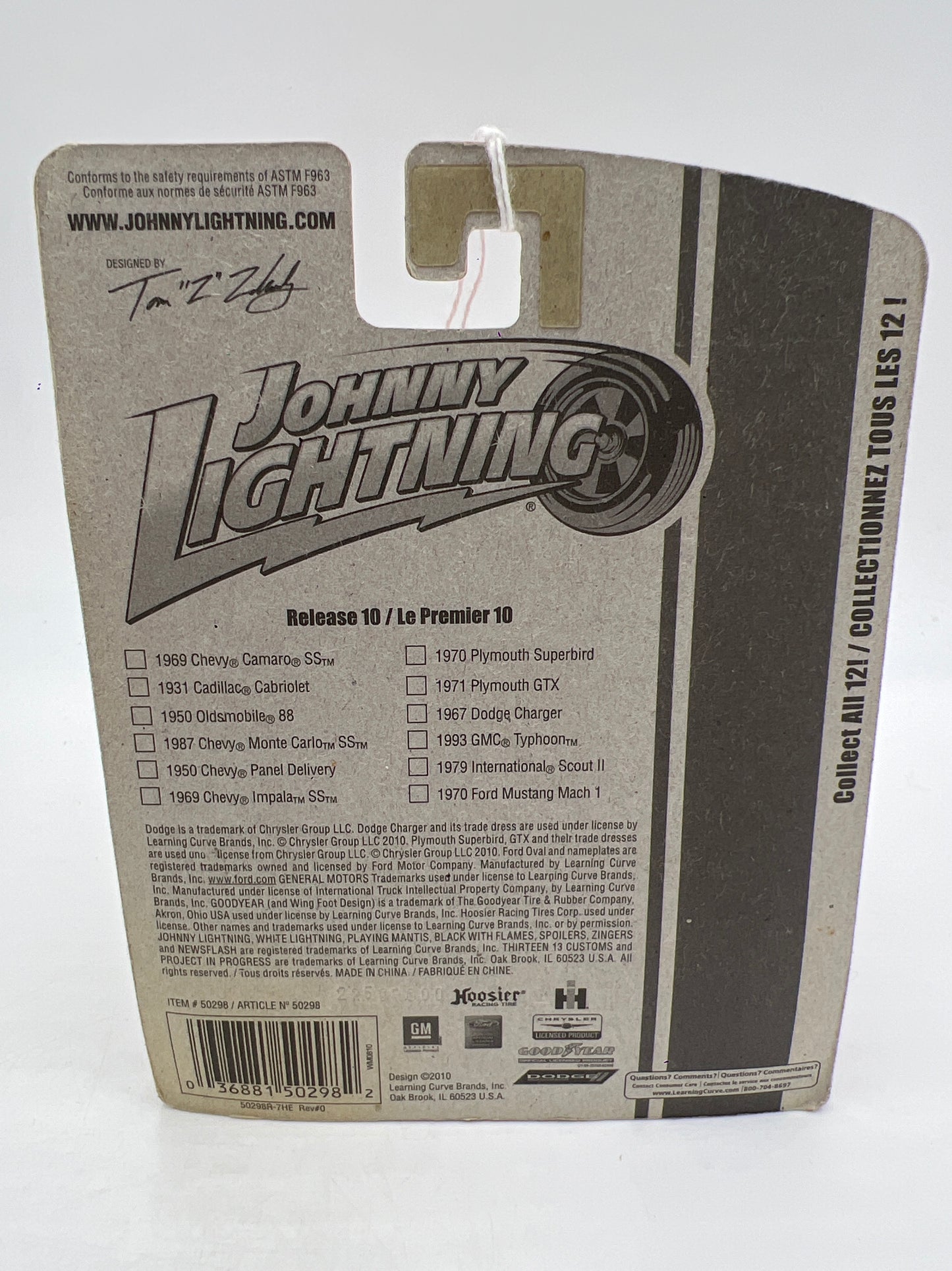 Johnny Lightning Small Card 1970 Ford Mustang Mach 1 Red