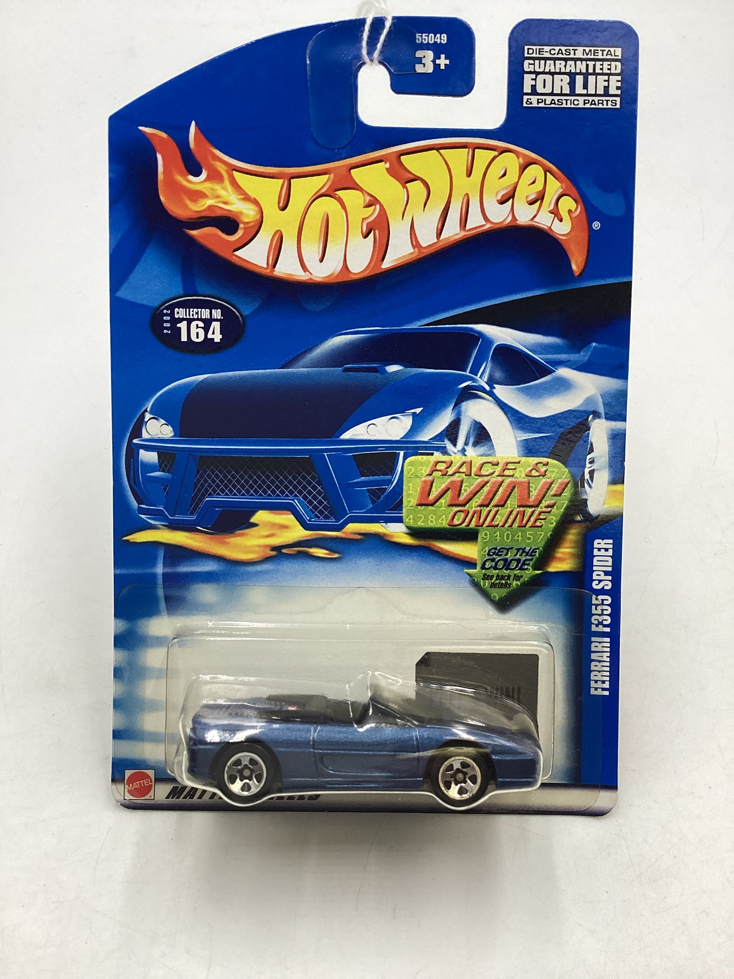 2002 Hot Wheels #164 Ferrari F355 Spider Blue