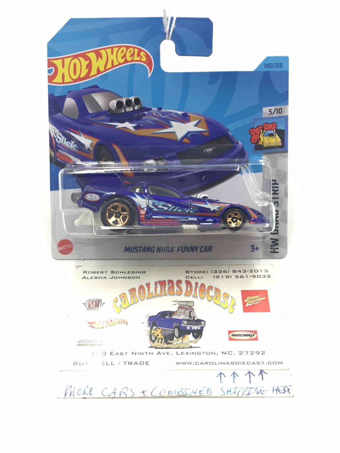 2023 hot wheels Short Card #140 Mustang Nhra funny car WW1