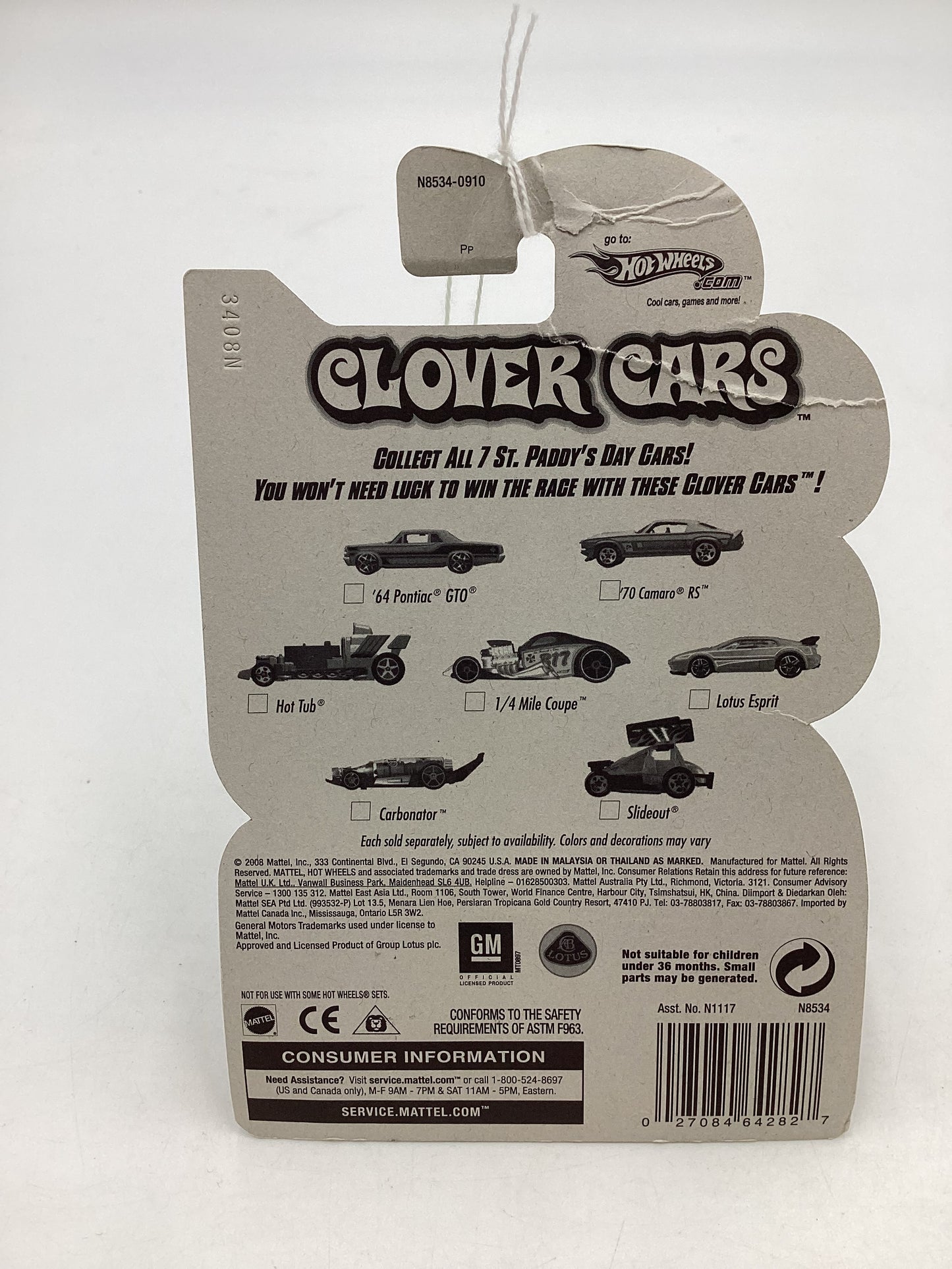 2009 Hot Wheels Clover Cars 70 Camaro RS Bad Card 152i