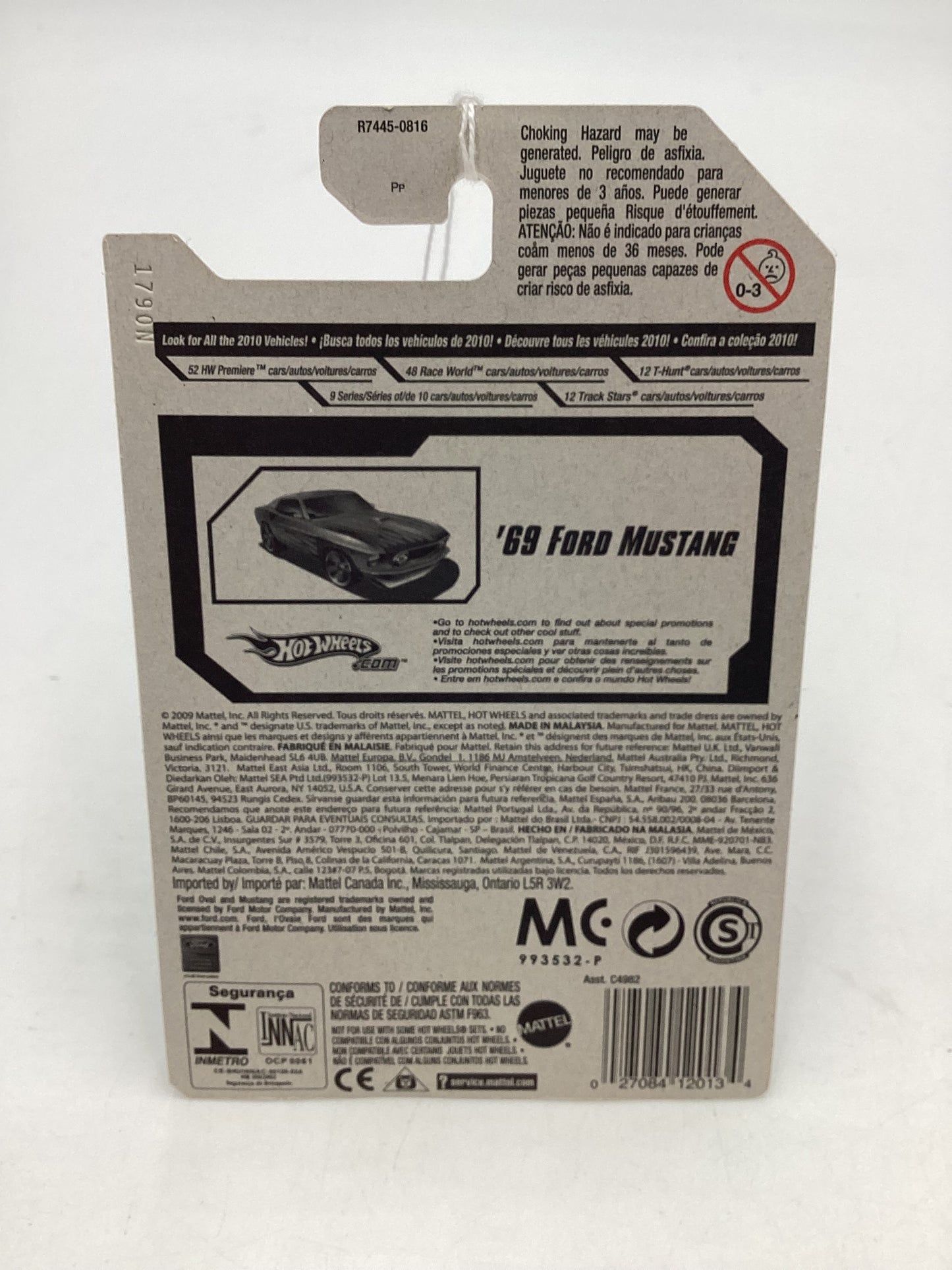 2010 HW Treasure Hunts #64 69 Ford Mustang 273A