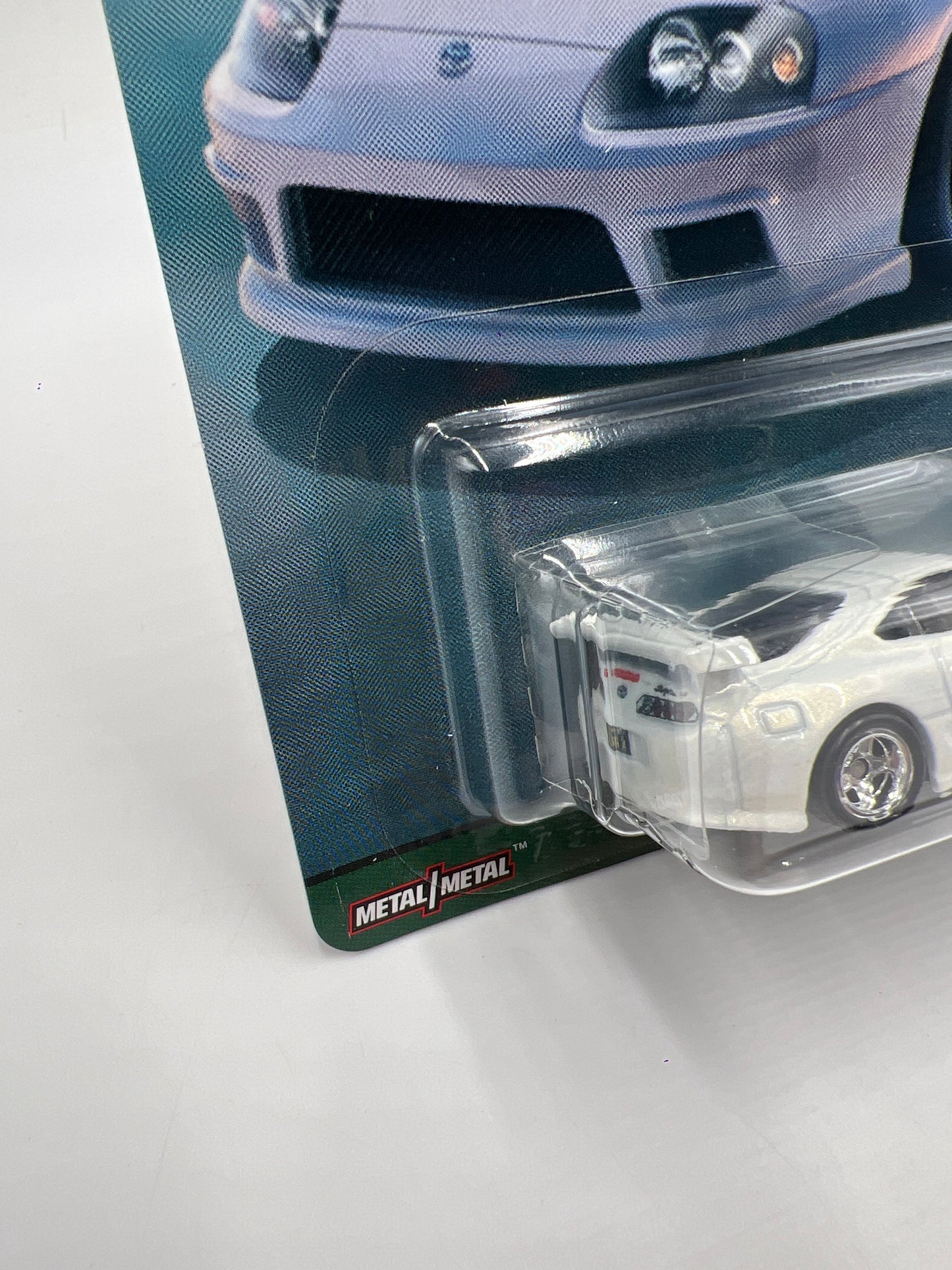 Hot Wheels Premium Toyota #1 Toyota Supra White W/Protector Cracked Blister