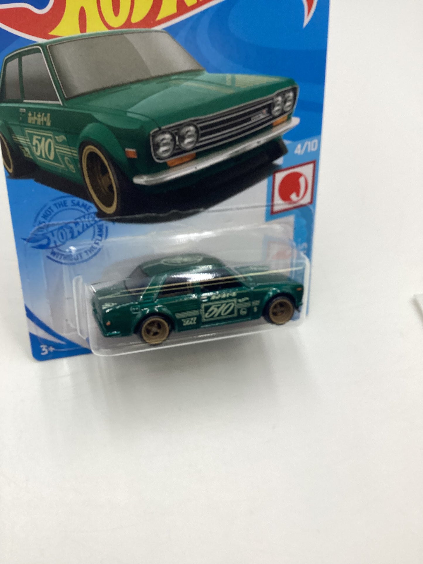 2021 Hot Wheels Super Treasure Hunt #162 71 Datsun 510 Dark Green Variation W/Protector See Pics Back Tire