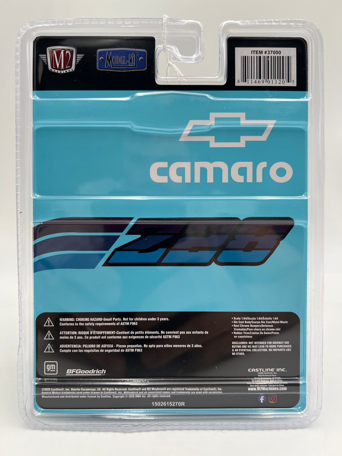 M2 Machines Model Kits R90 1980 Chevrolet Camaro Z/28 Light Blue