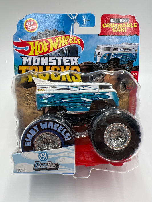 2020 Hot Wheels Monster Trucks HW Flames #68 VW Drag Bus 126F