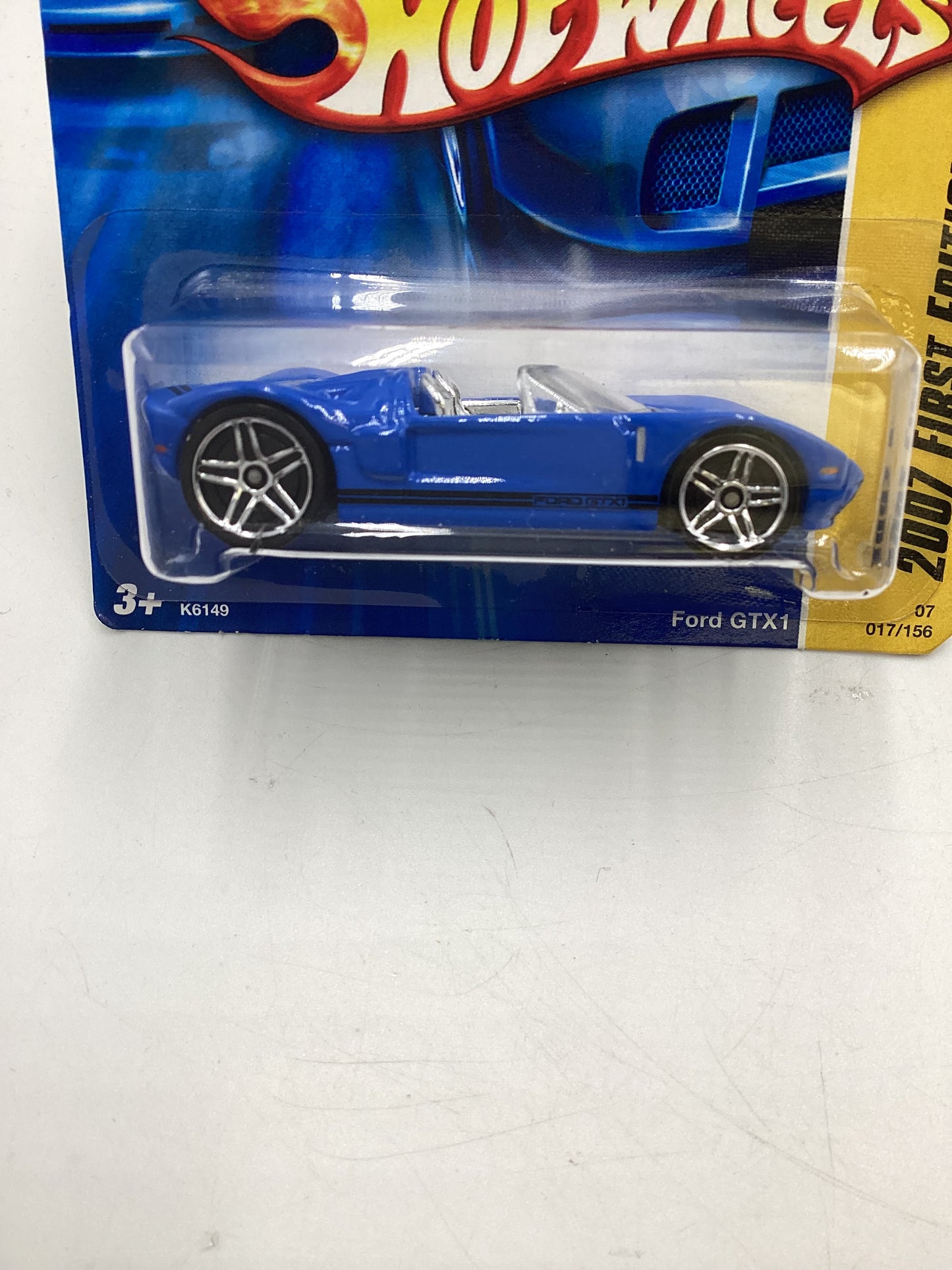 2007 Hot Wheels New Models #17 Ford GTX1 Blue PR5 Wheels Short Card 25D