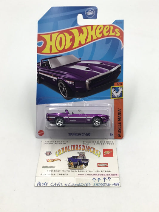 2023 hot wheels Super Treasure hunt 1969 Shelby GT-500 #195 W/ Protector