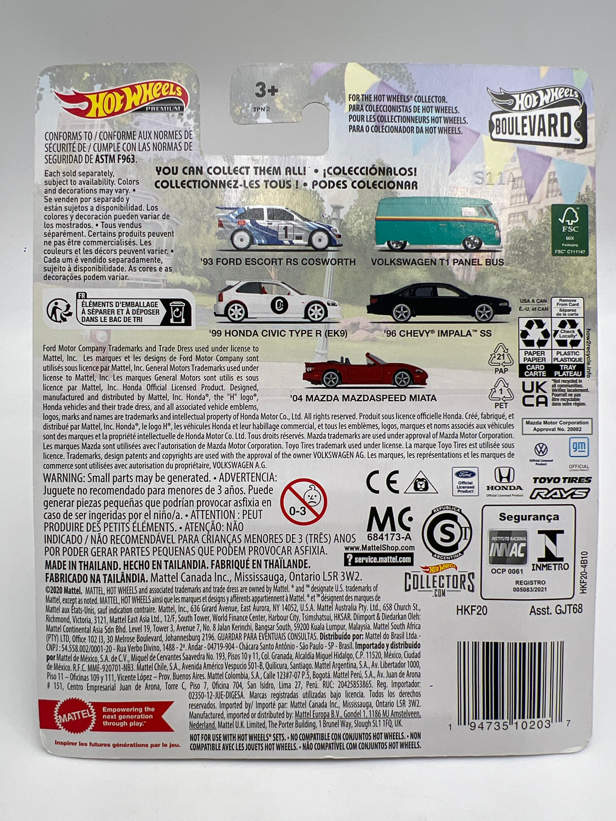 Hot Wheels Premium Boulevard #74 96 Chevy Impala SS Black W/Protector