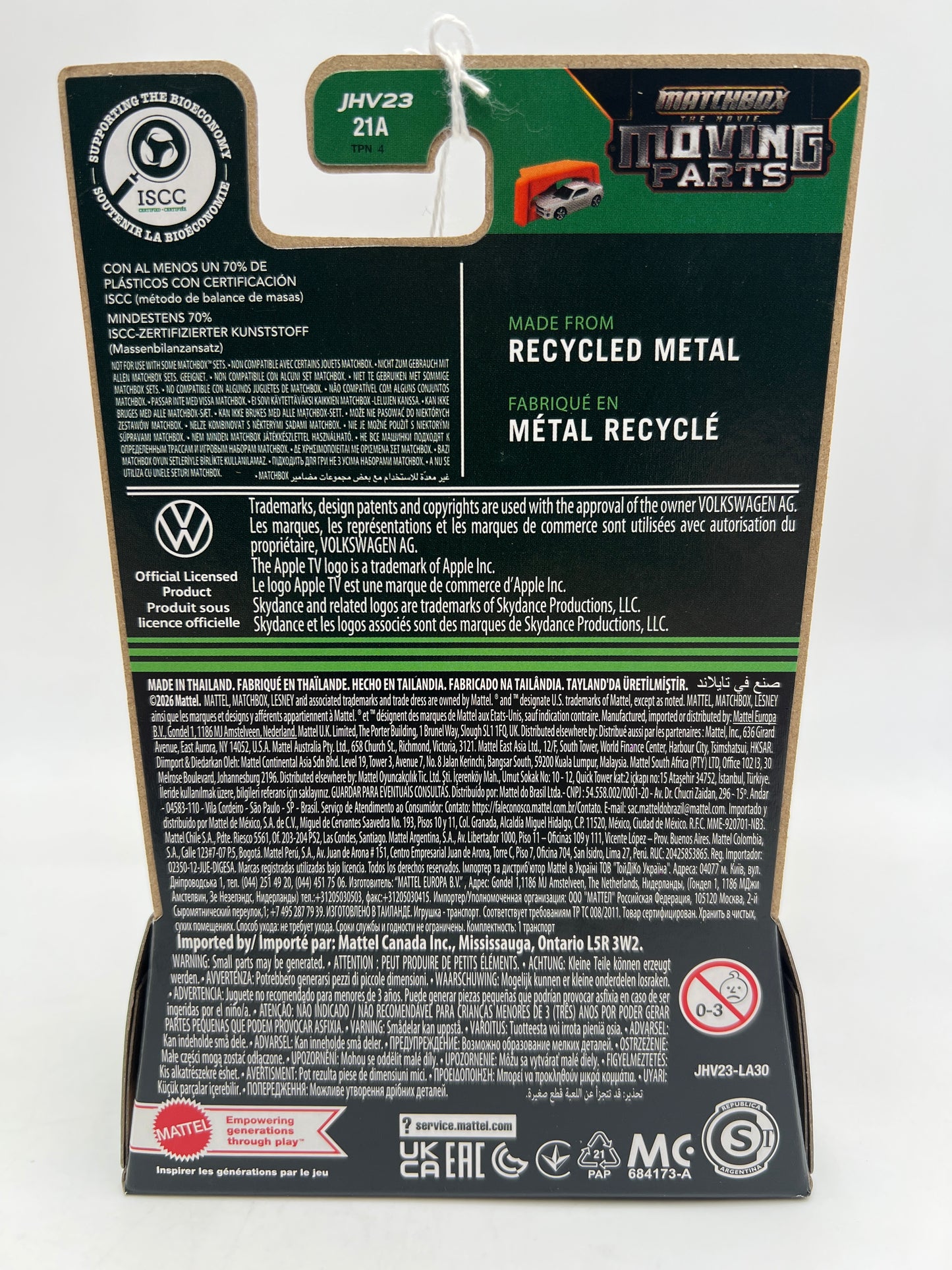 2026 Matchbox The Movie Moving Parts #1 1973 Volkswagen T2B Orange/White 219C