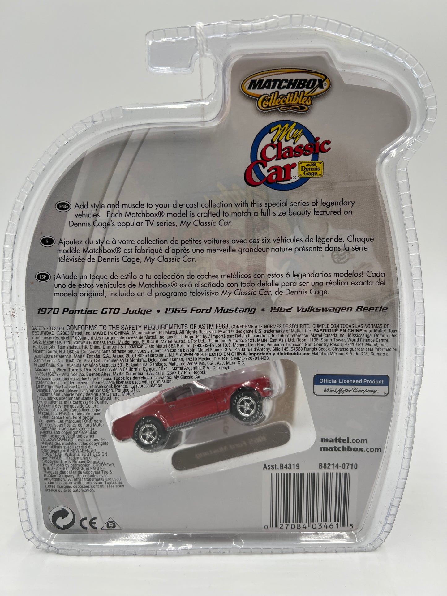 Matchbox Collectibles My Classic Car 1965 Ford Mustang Red 215F