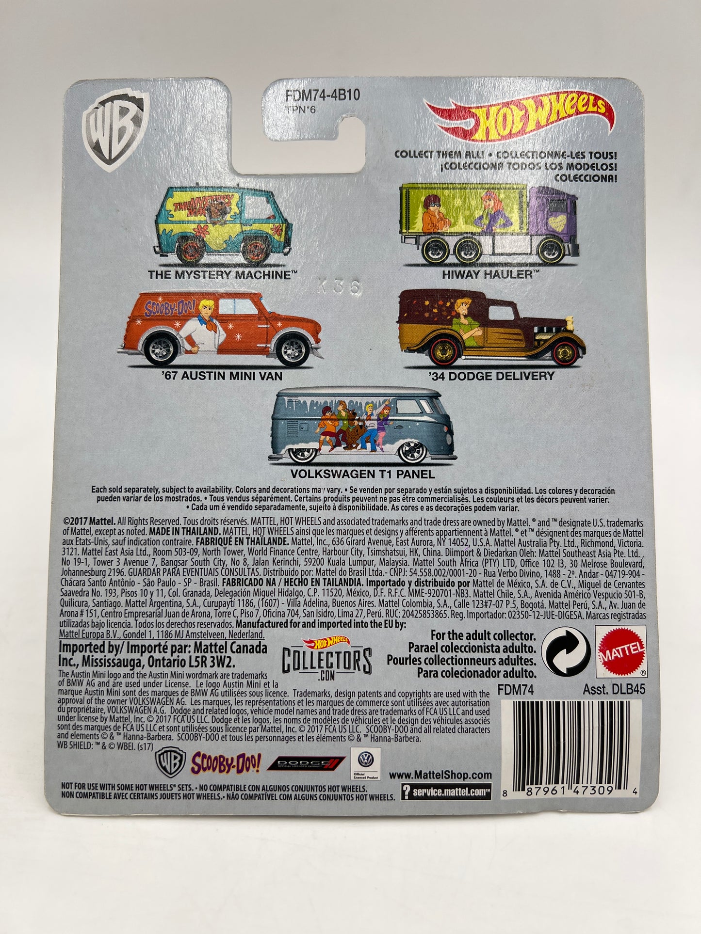 Hot Wheels Pop Culture Premium Scooby-Doo #5 Volkswagen T1 Panel W/Protector