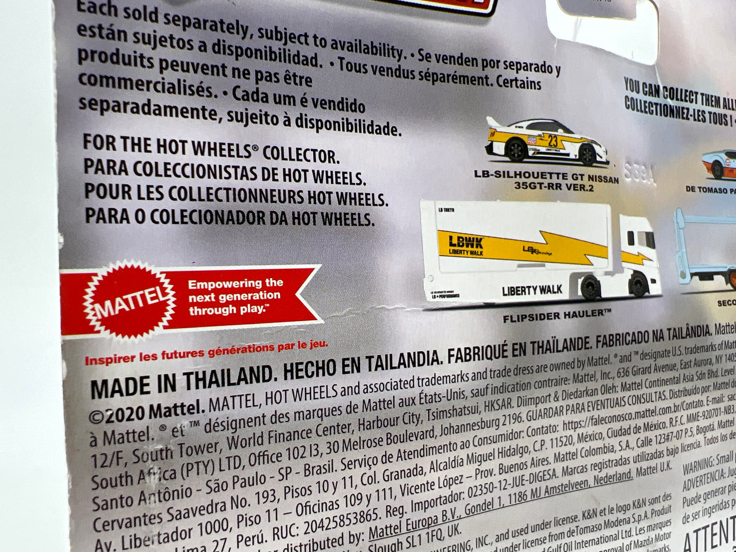 Hot Wheels Team Transport #56 LB-Silhouette GT Nissan 35GT-RR Ver.2 & Flipside Hauler Card Not Perfect