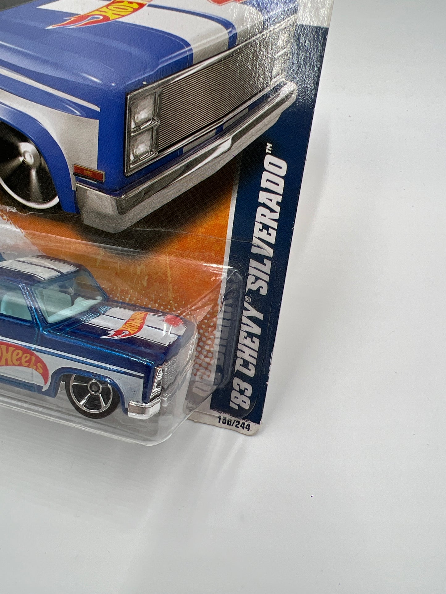 2011 Hot Wheels Racing #156 83 Chevy Silverado Blue W/Protector