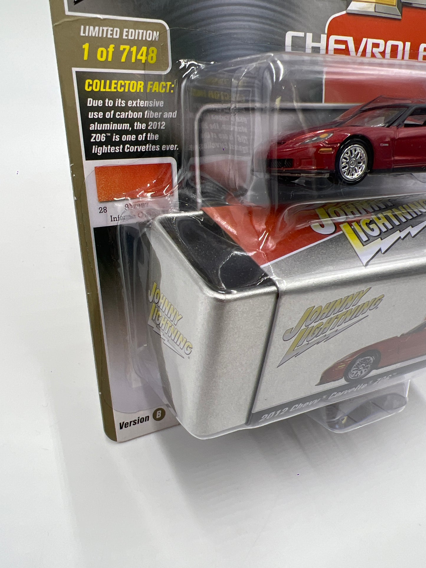 Johnny Lightning 2012 Chevy Corvette Z06 Red W/Tin 217A