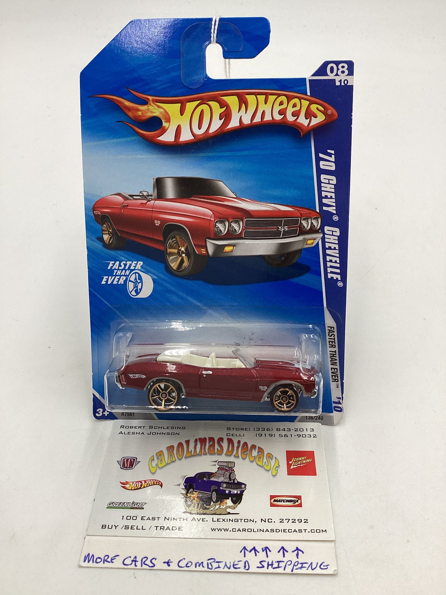 2010 Hot Wheels Faster Than Ever #136 ‘70 Chevy Chevelle Red fte 7B