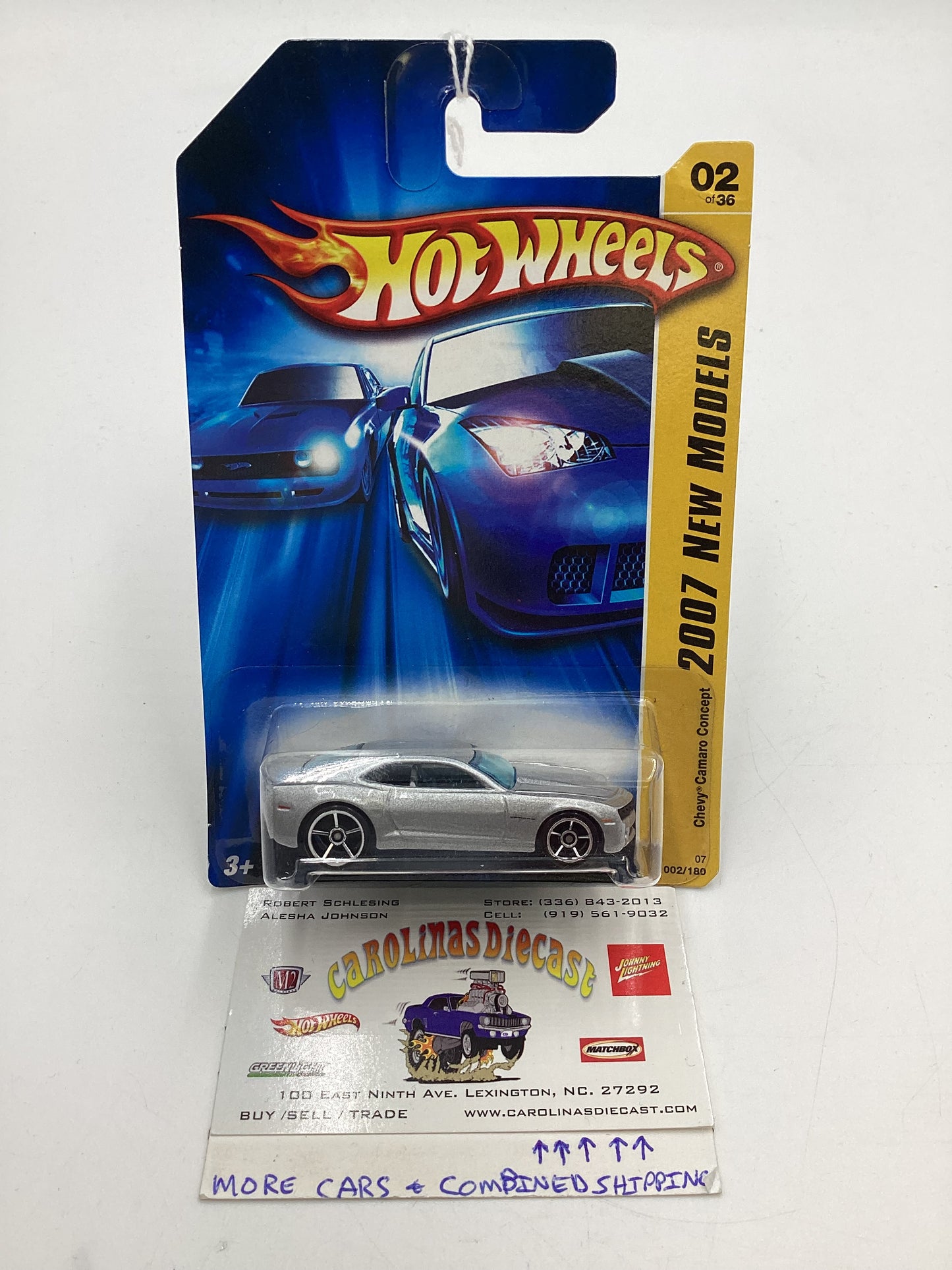 2007 Hot Wheels New Models #2 Chevy Camaro Concept Silver 2C