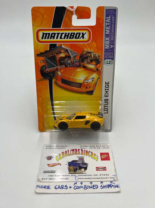 Matchbox MBX Metal #12 Lotus Exige Yellow 207A