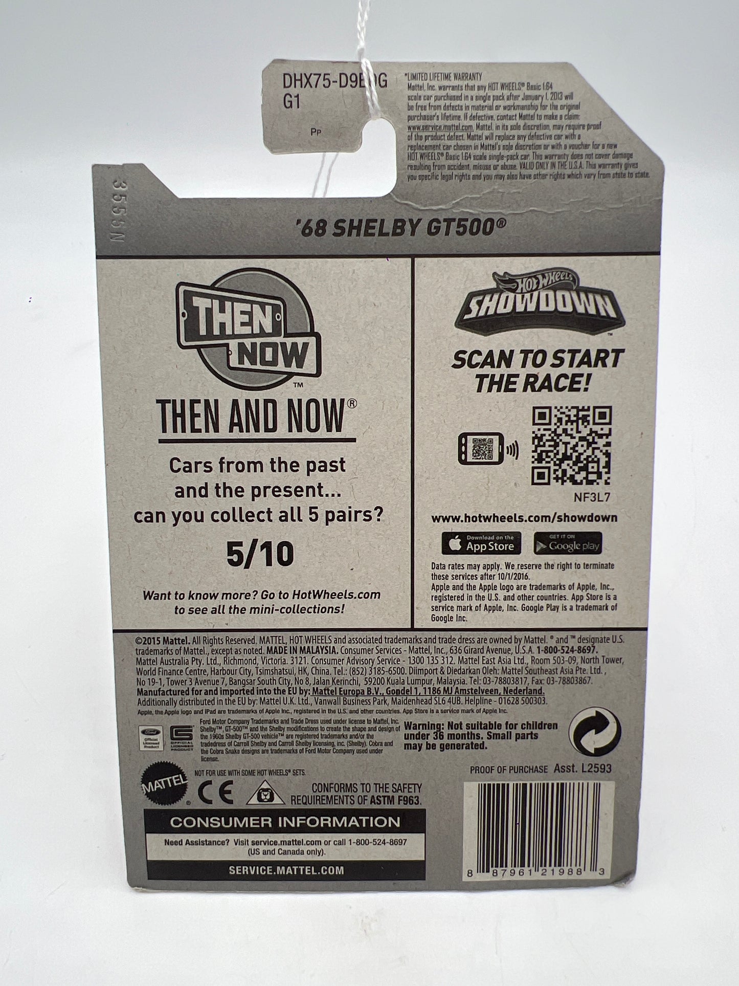 2016 Hot Wheels Then and Now #105 68 Shelby GT500 Orange 30G