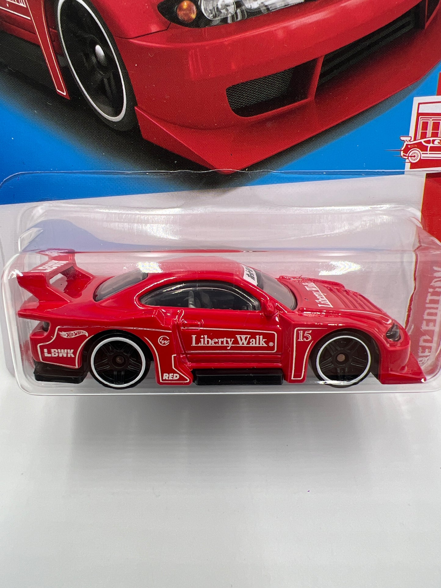 2023 Hot Wheels Target Exclusive Red Edition #17 LB Super Silhouette Nissan Silvia S15 Red W/Protector