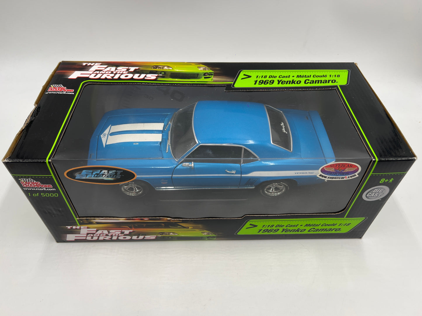 Racing Champions 1/18 Fast & Furious 1969 Yenko Camaro Blue 1/5000 VHTF