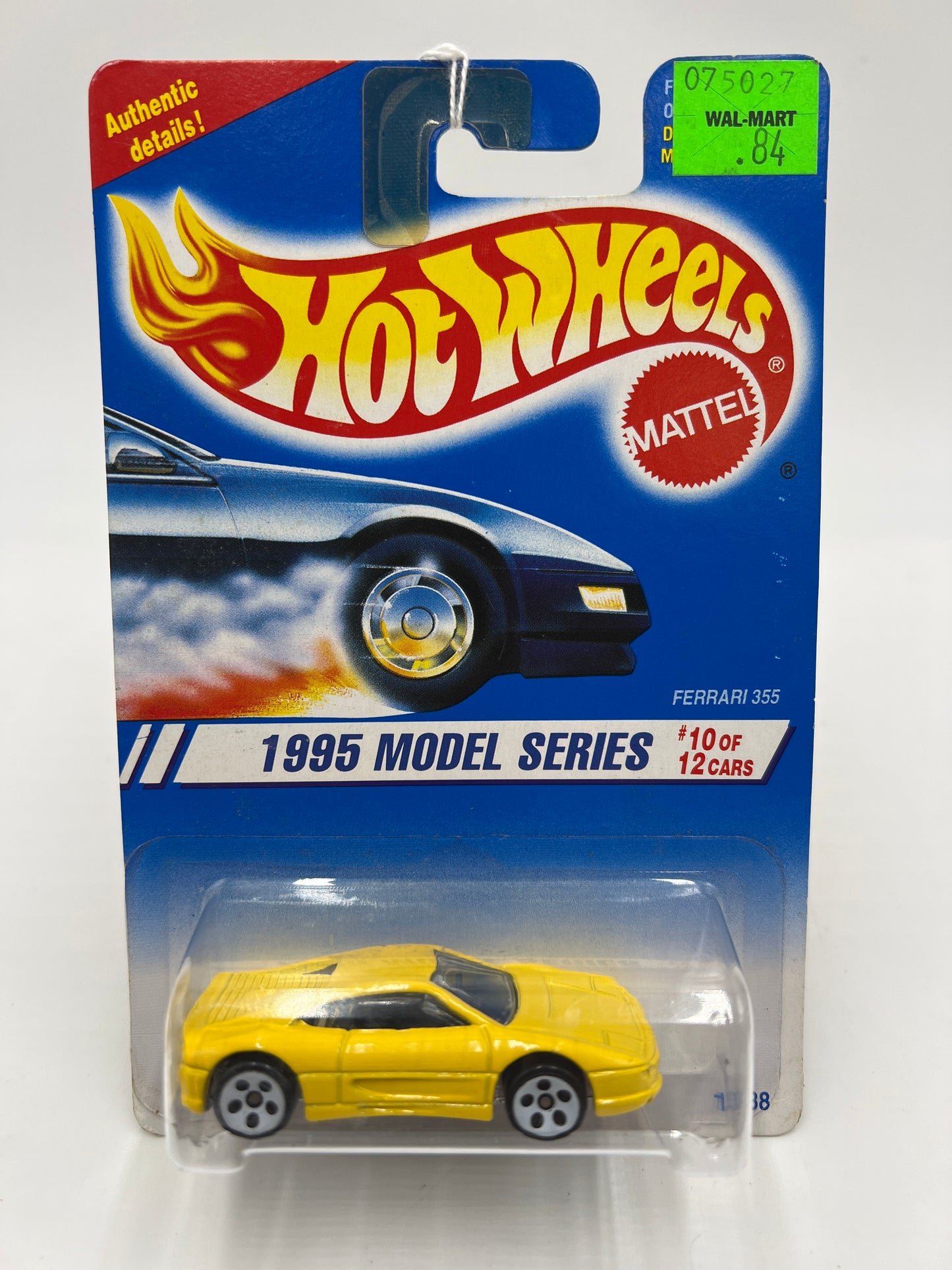 1995 Hot Wheels Model Series #350 Ferrari 355 Yellow 5 Dot White Wheels