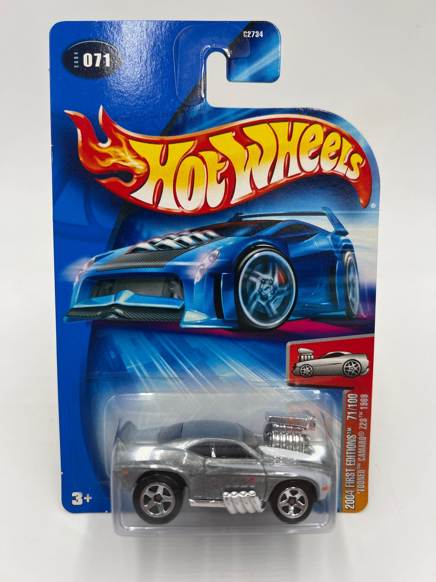 2004 Hot Wheels First Editions Zamac #071 Tooned Camaro Z28 1969 146A