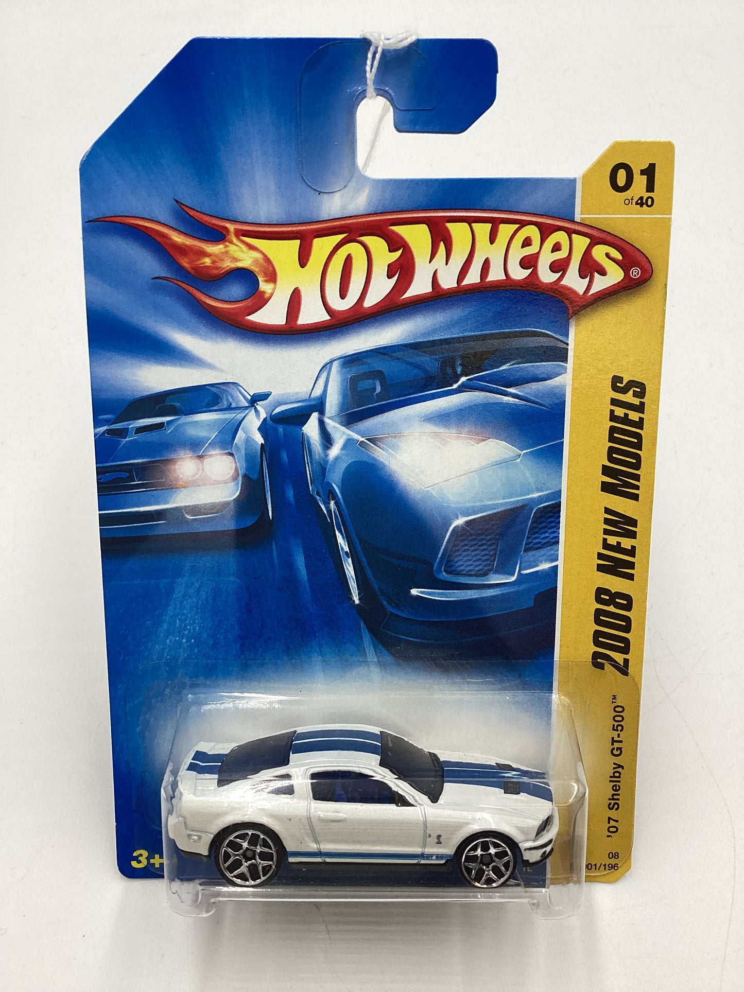 2008 Hot Wheels New Models #1 07 Shelby GT-500 White 24G