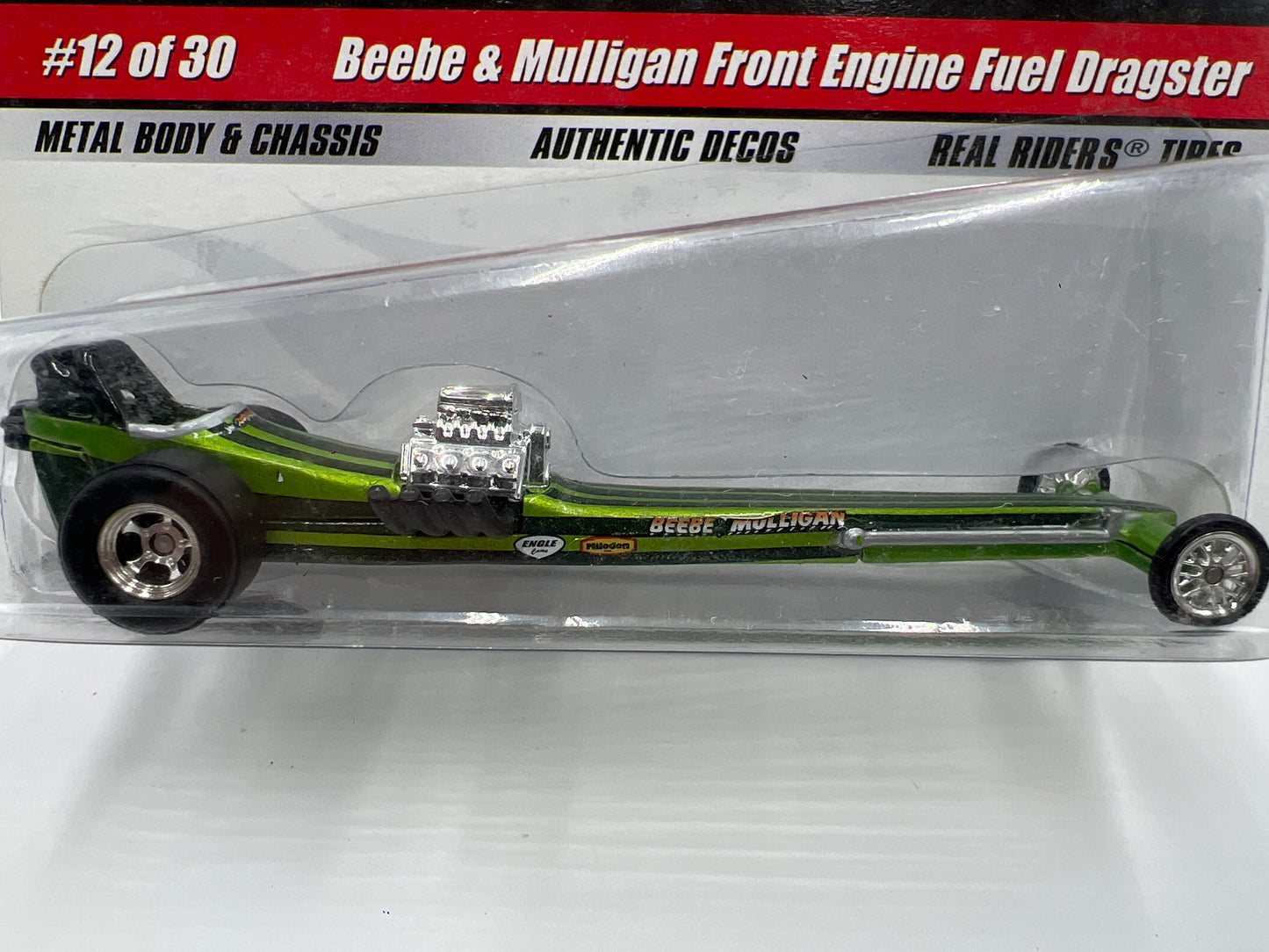 Hot Wheels Premium Drag Strip Demons #12 Beebe & Mulligan Front Engine Fuel Dragster Green