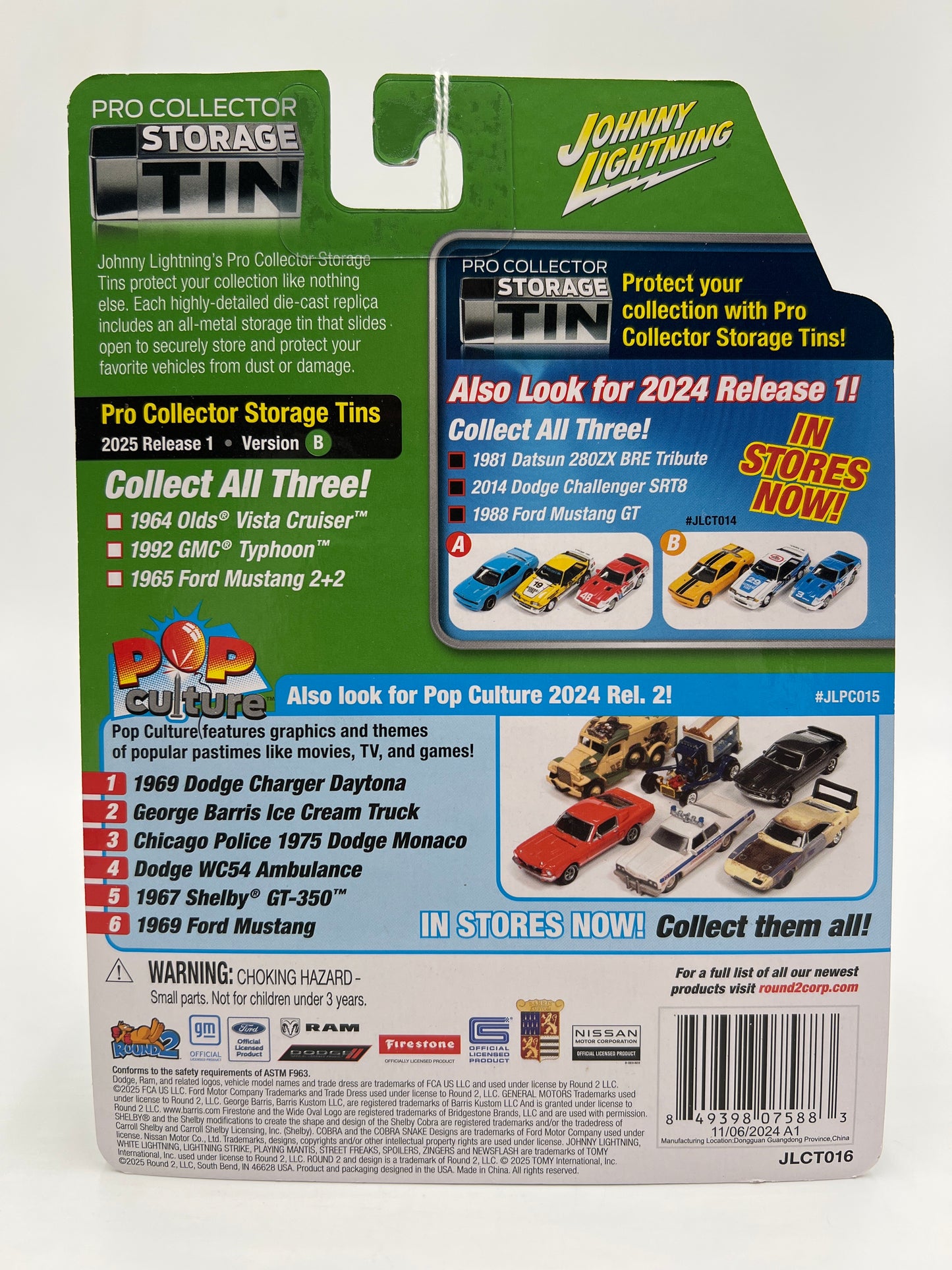 2025 Johnny Lightning Pro Collector Series Release 1 Version B 1992 GMC Typhoon Green W/Storage Tin