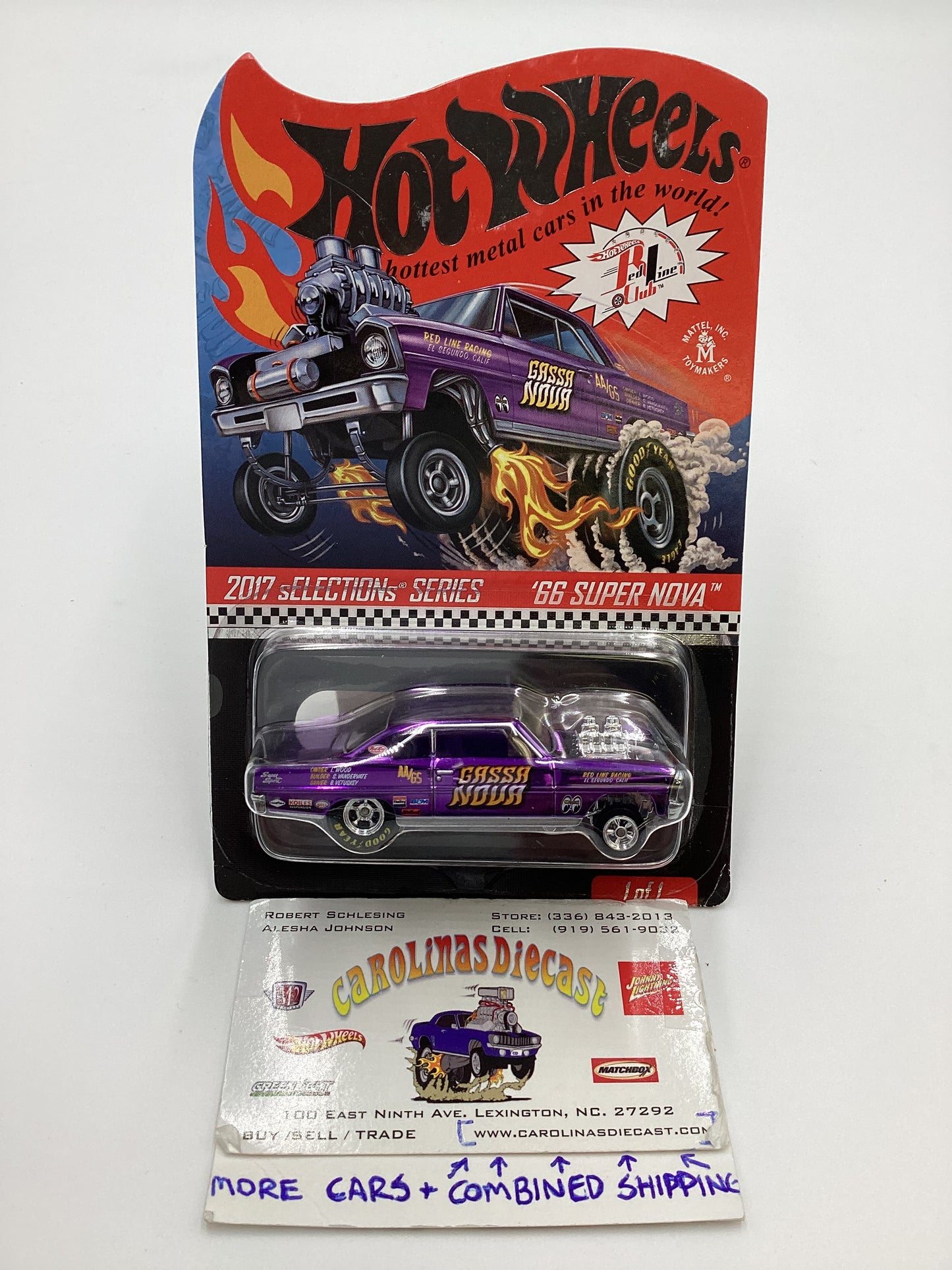 2017 Hot Wheels RLC sELECTIONs Series 66 Super Nova Purple 4512/11500 with protector