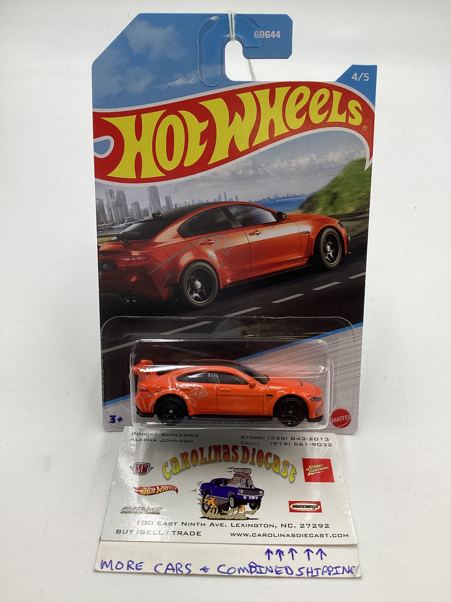 Hot Wheels Walmart Exclusive Luxury Sedans #4 Jaguar XE SV Project 8 Orange