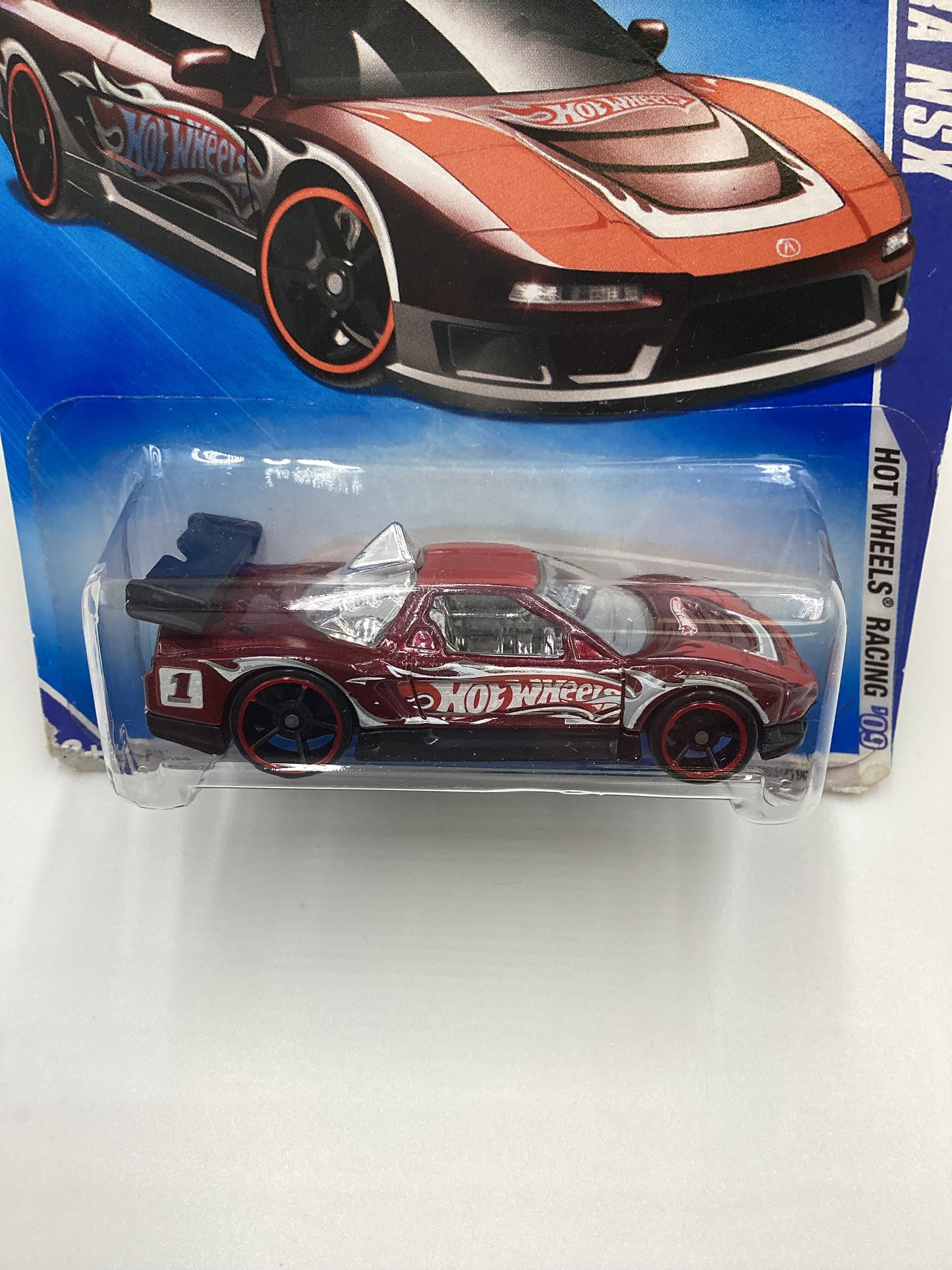 2009 Hot Wheels #68 Acura NSX Maroon 106A